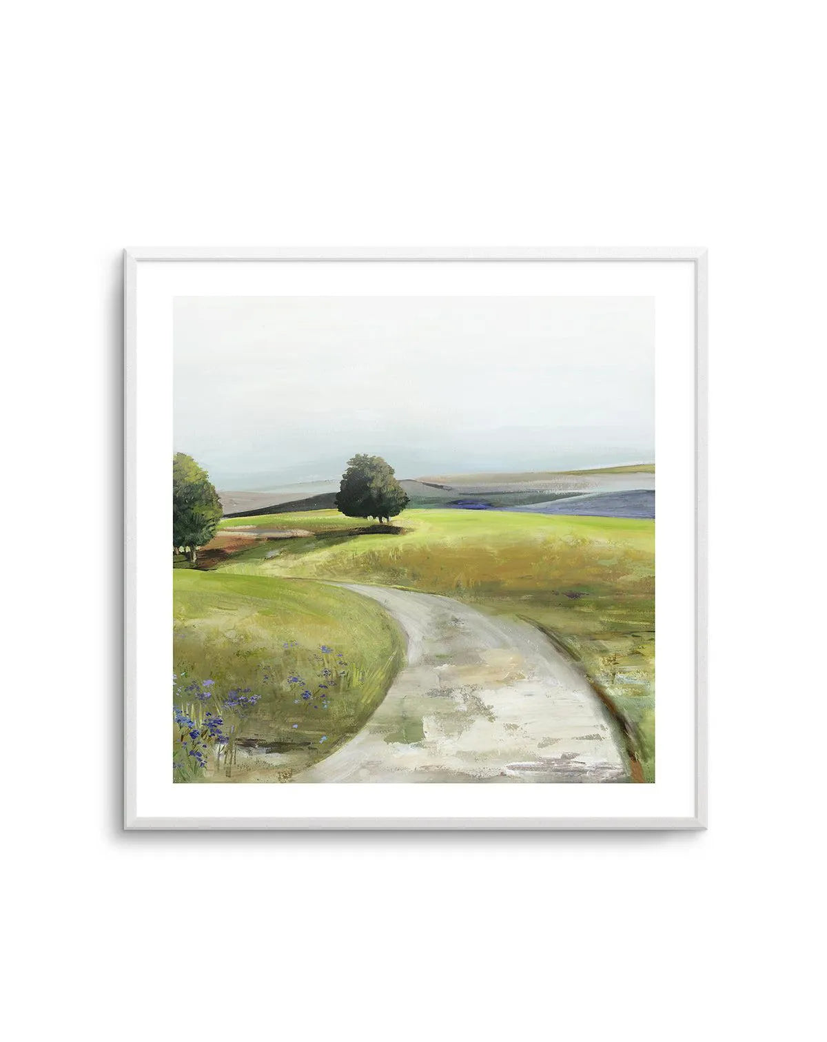 Rolling Green Right SQ Art Print from Olive et Oriel where you can shop wallpaper and artworks online