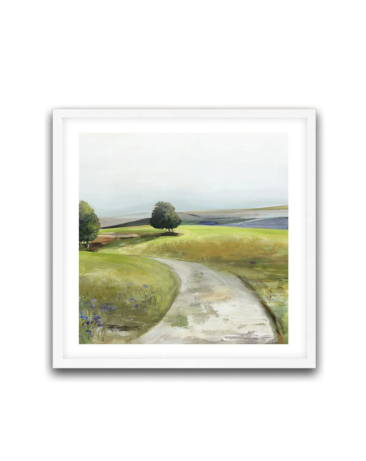 Rolling Green Right SQ Art Print from Olive et Oriel where you can shop wallpaper and artworks online