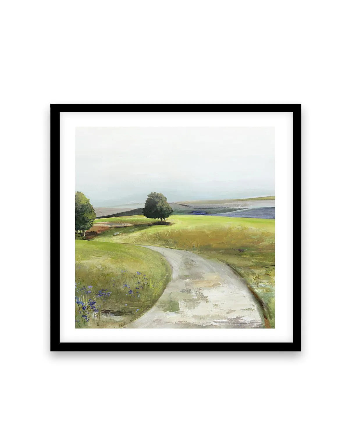 Rolling Green Right SQ Art Print from Olive et Oriel where you can shop wallpaper and artworks online