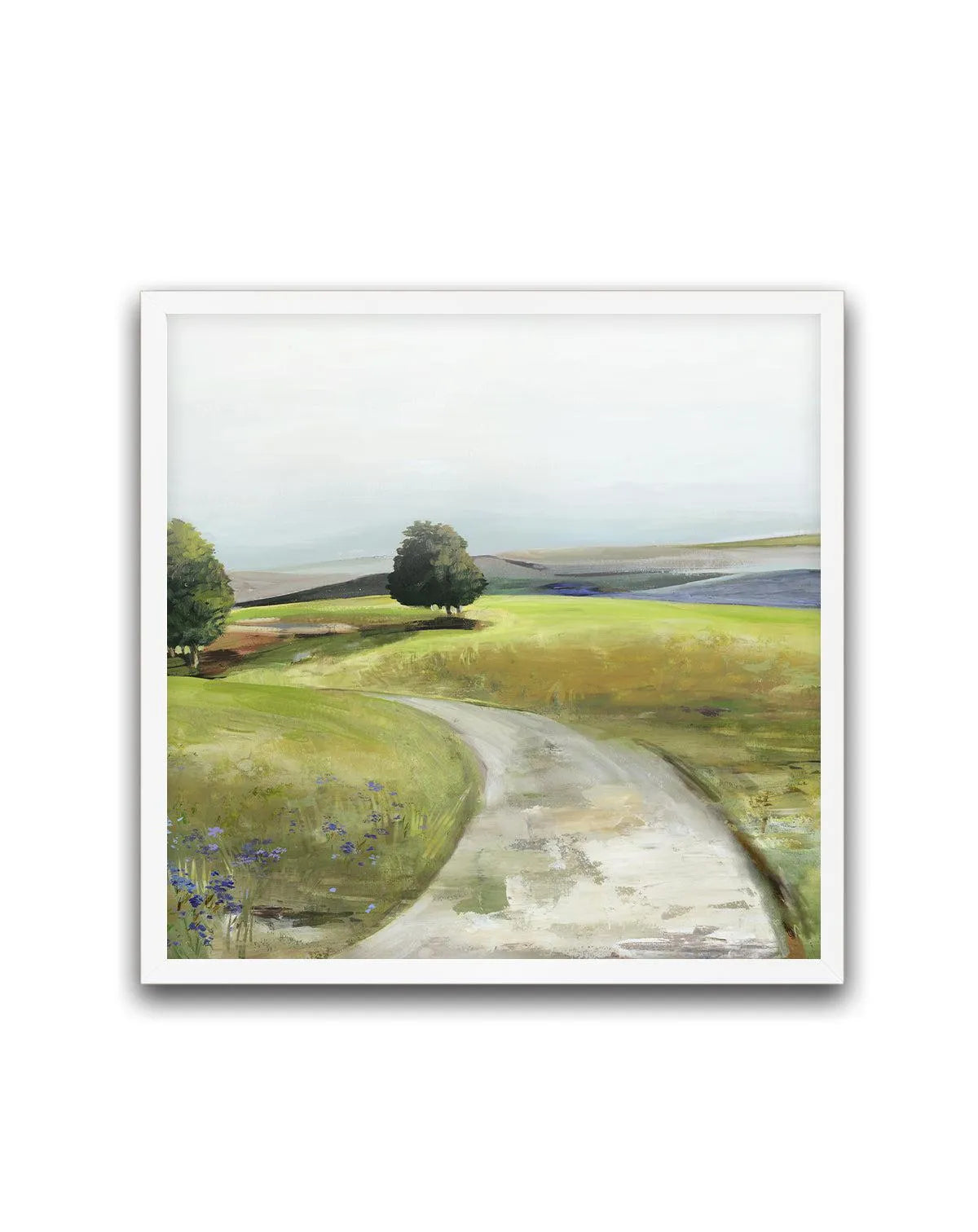 Rolling Green Right SQ Art Print from Olive et Oriel where you can shop wallpaper and artworks online