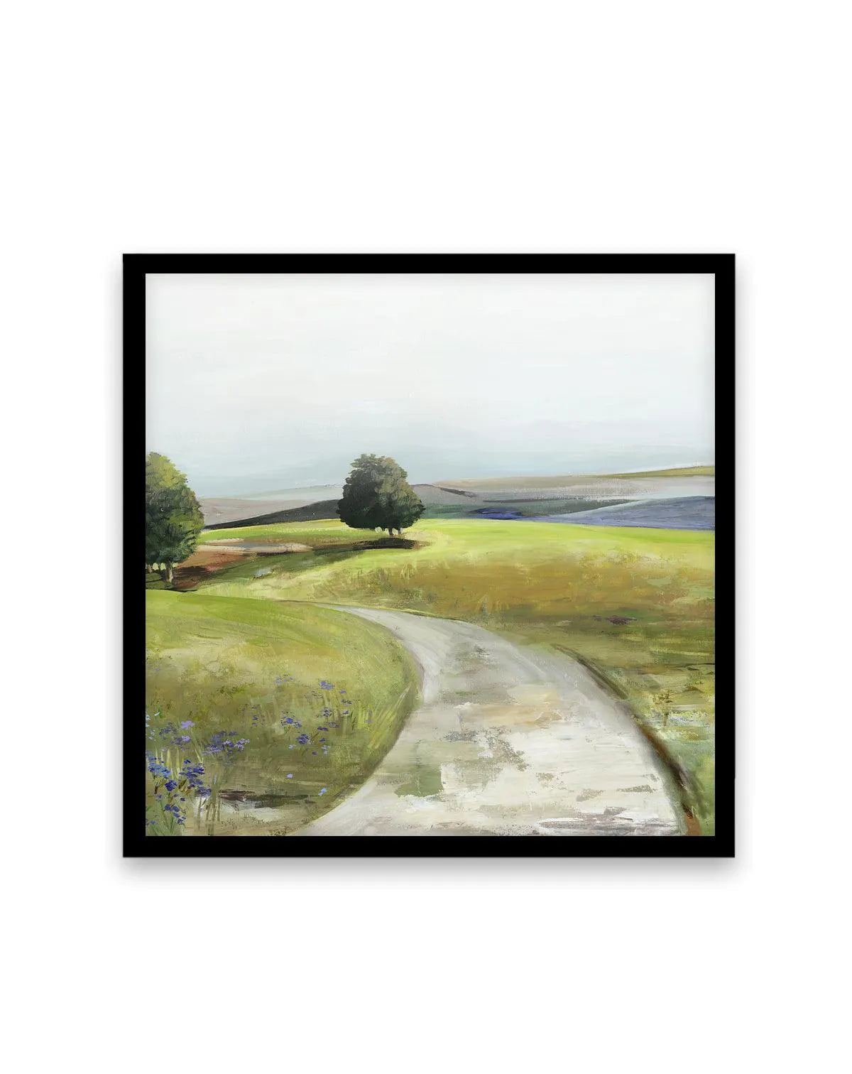 Rolling Green Right SQ Art Print from Olive et Oriel where you can shop wallpaper and artworks online