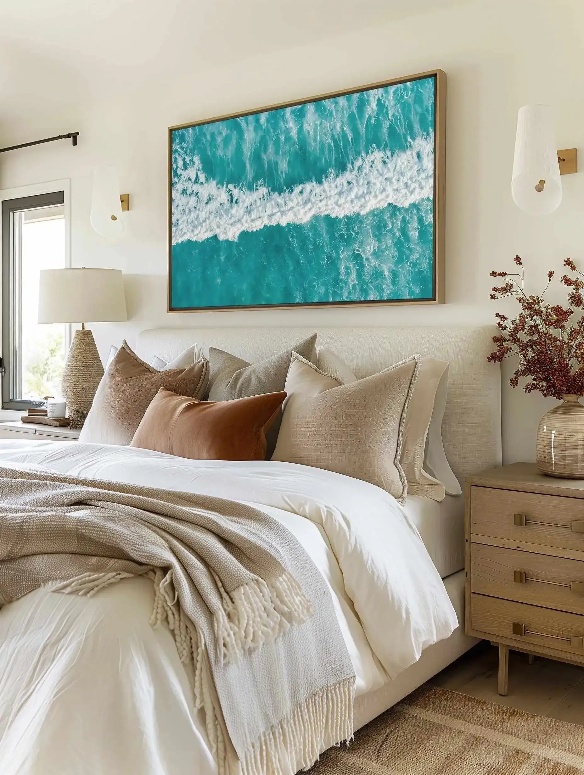 Rolling In | Aerial Photo Wall Framed Canvas Art Print from Olive et Oriel where you can shop wallpaper and artworks online