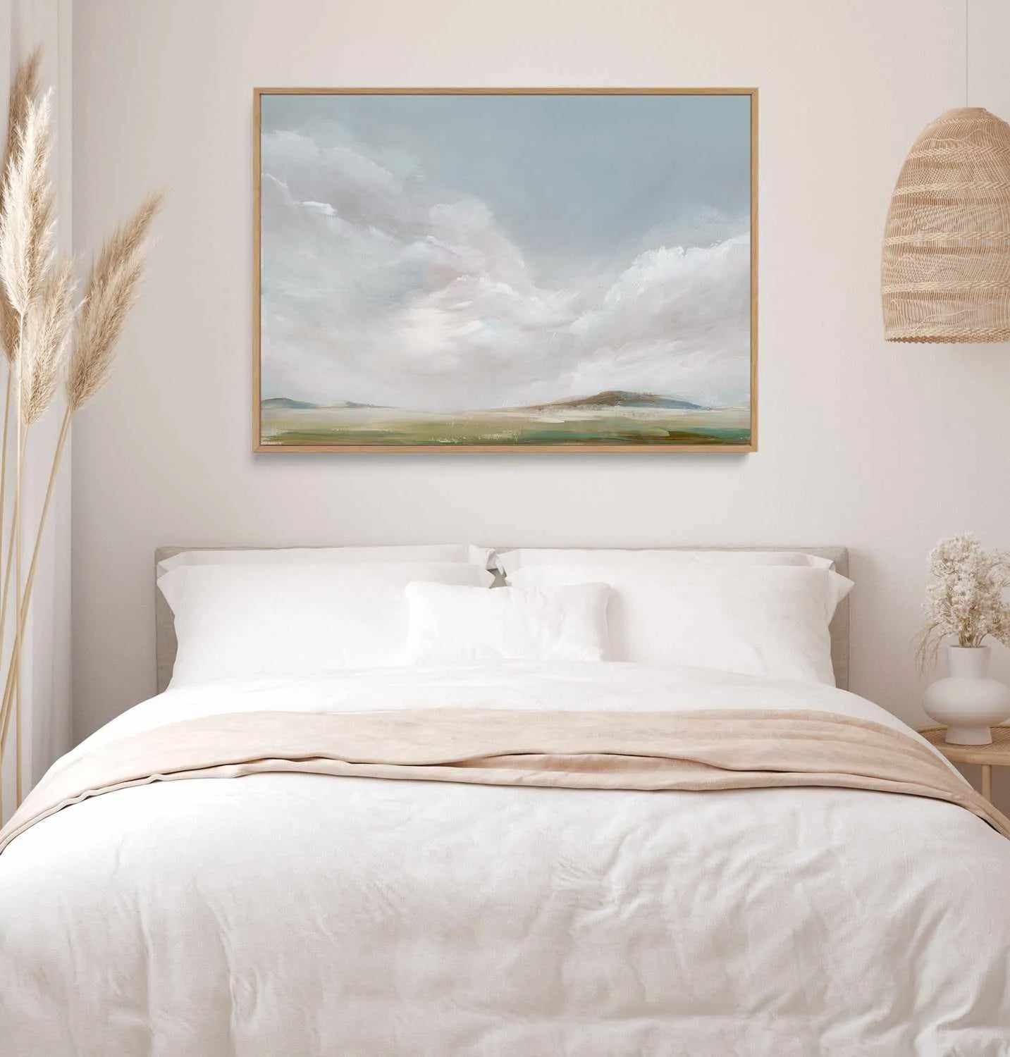 Rolling Pink Clouds | Framed Canvas Art Print from Olive et Oriel where you can shop wallpaper and artworks online