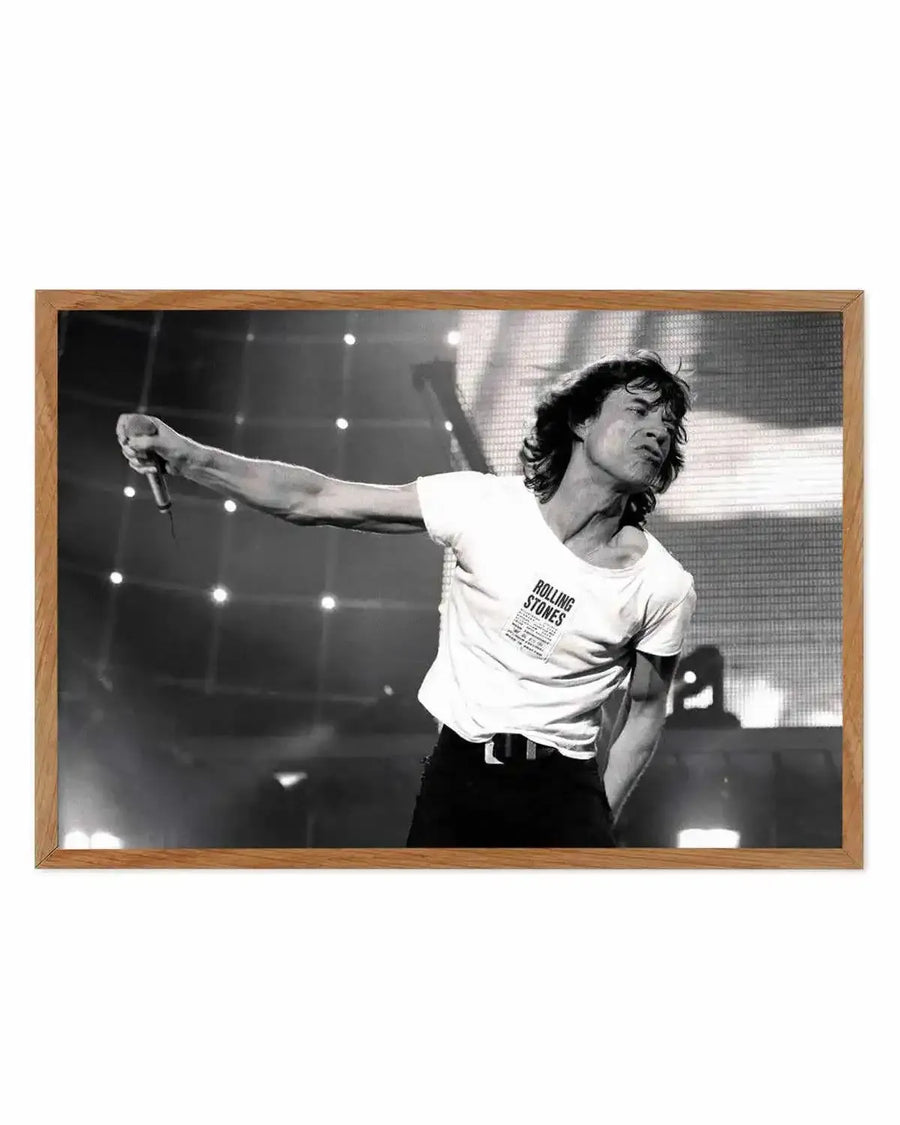 Rolling Stones I - Mick Jagger | Tony Mott Collection Art Print black black & white art print