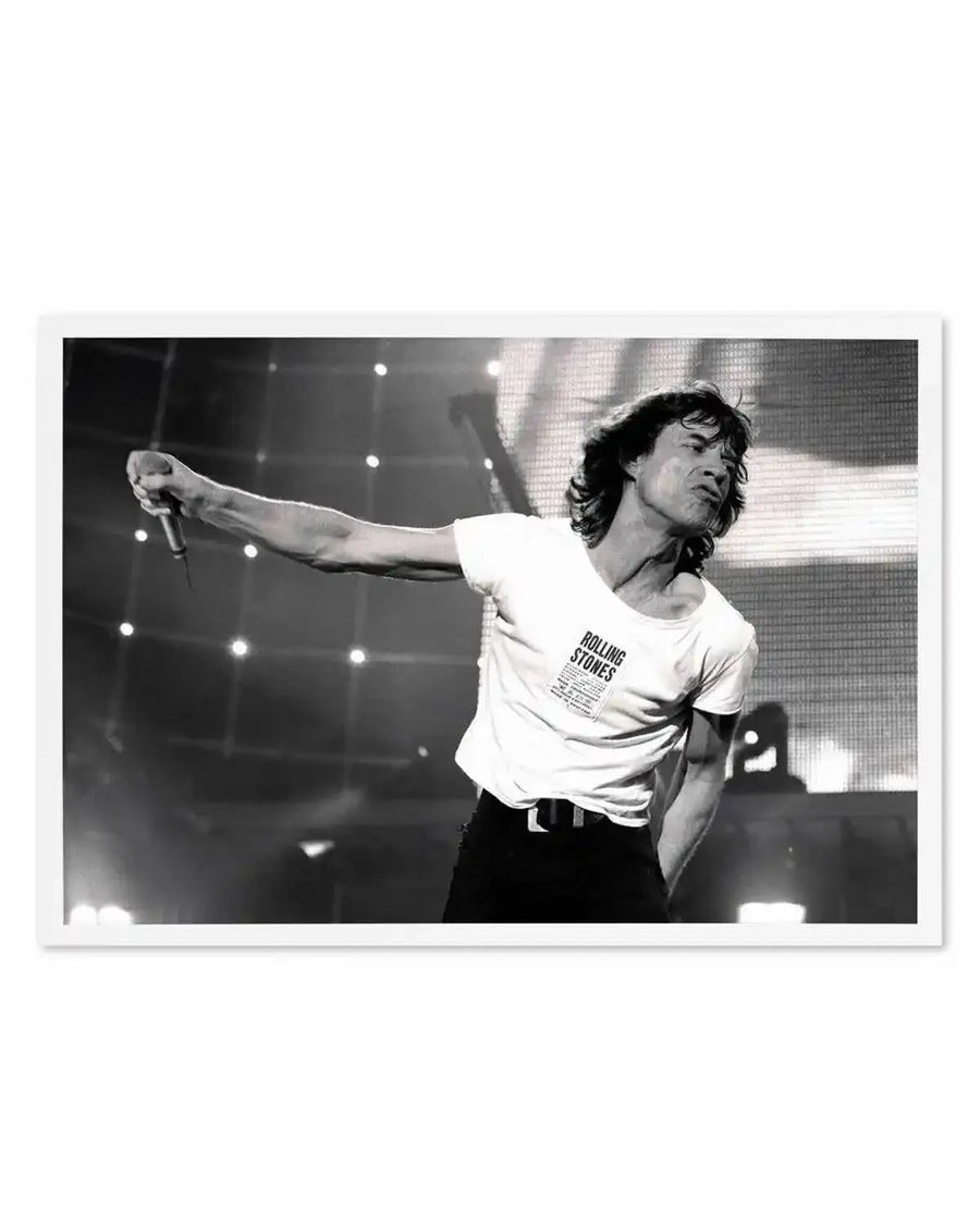 Rolling Stones I - Mick Jagger | Tony Mott Collection Art Print black black & white art print
