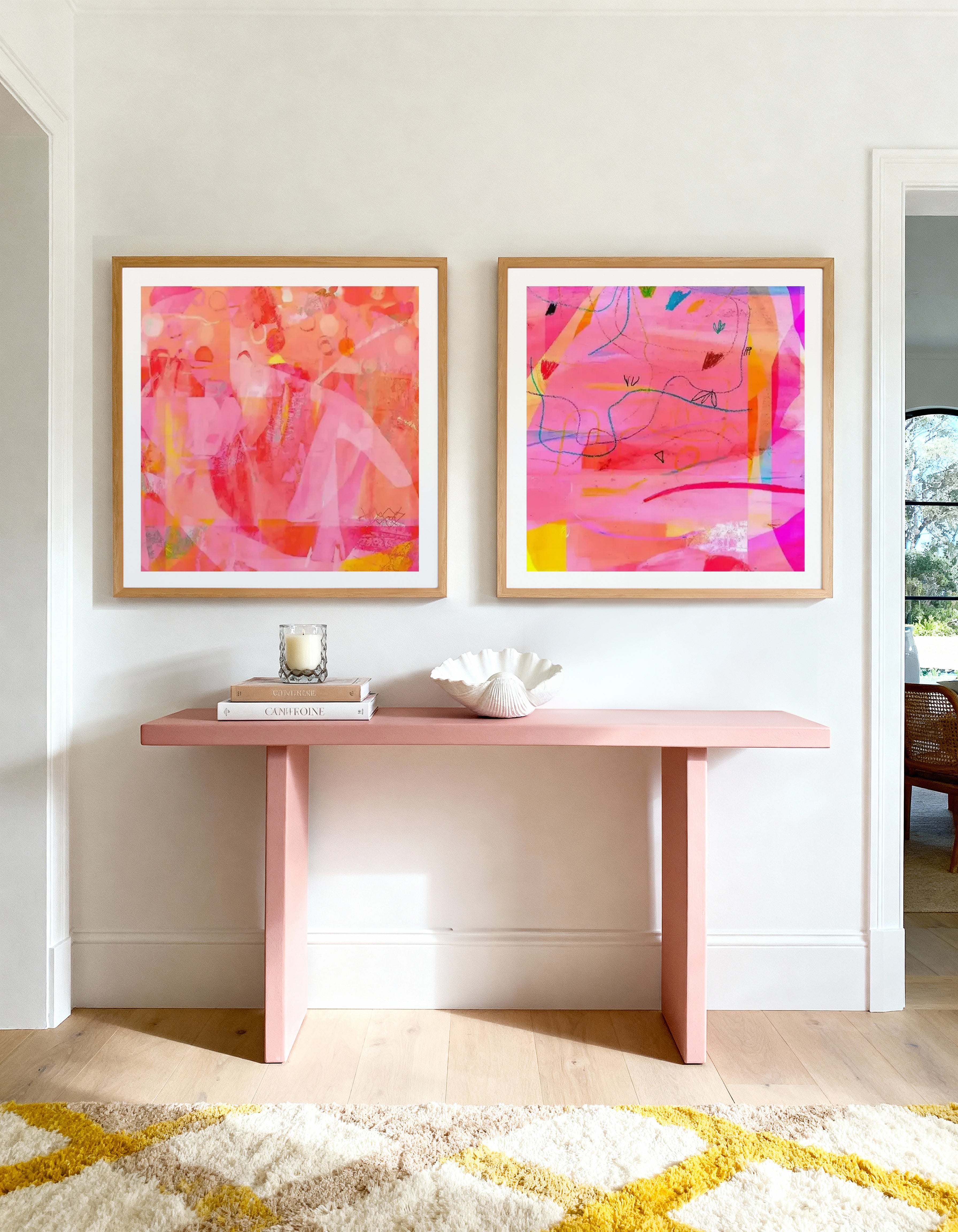 Romance & Rosey by Antonia Tzenova Art Print Set of 2 | Matching Wall Art