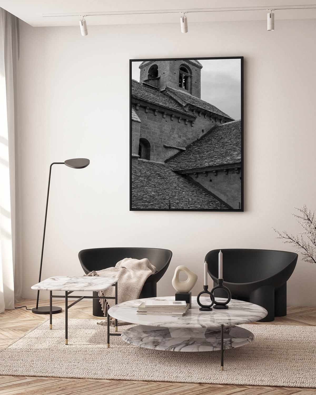 Rooftop Provence by Jovani Demetrie | Framed Canvas Art Print