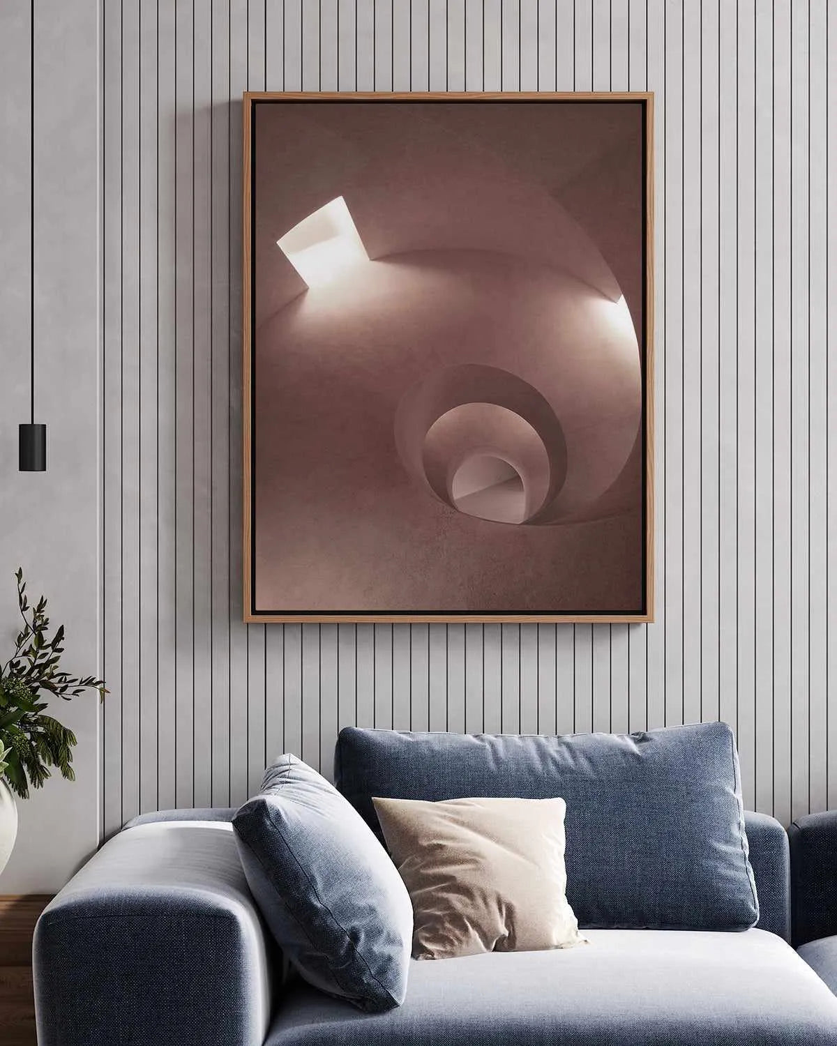 Room II by Design Fabrikken | Framed Canvas Art Print from Olive et Oriel where you can shop wallpaper and artworks online