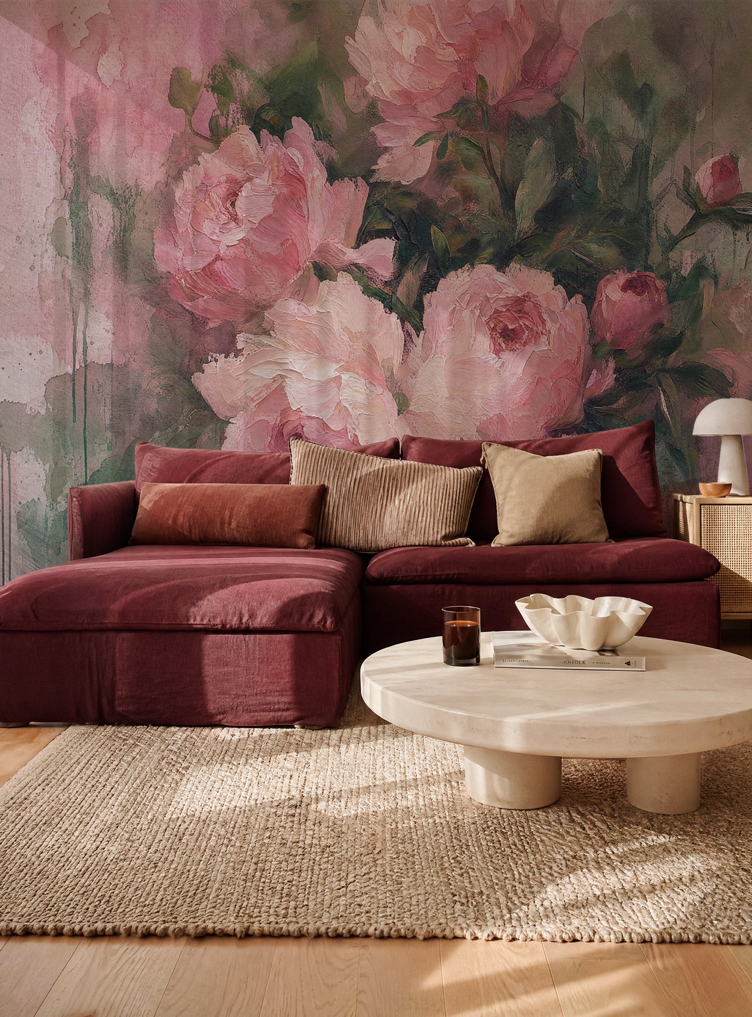 Rose Drip Mural Wallpaper