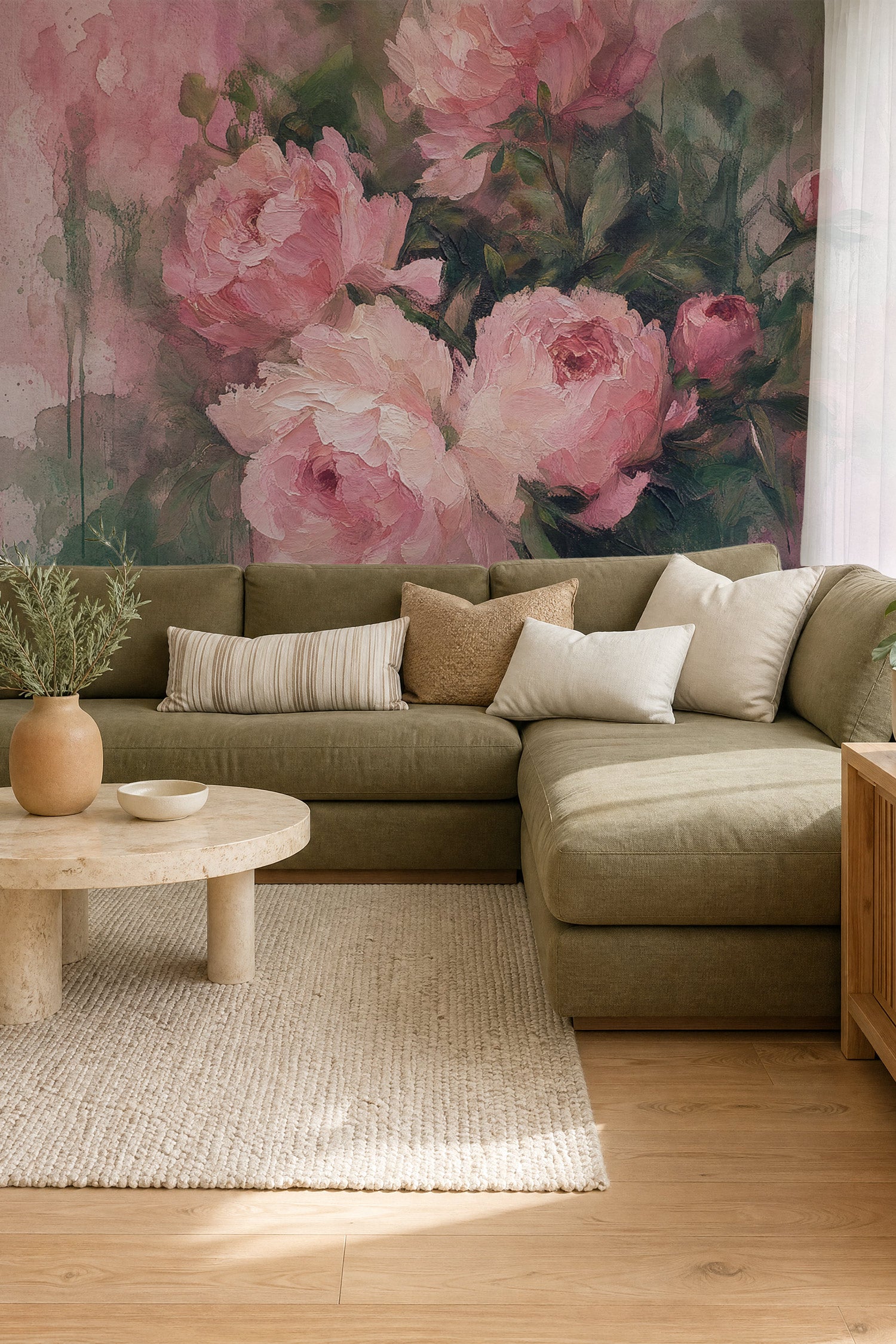 Rose Drip Mural Wallpaper