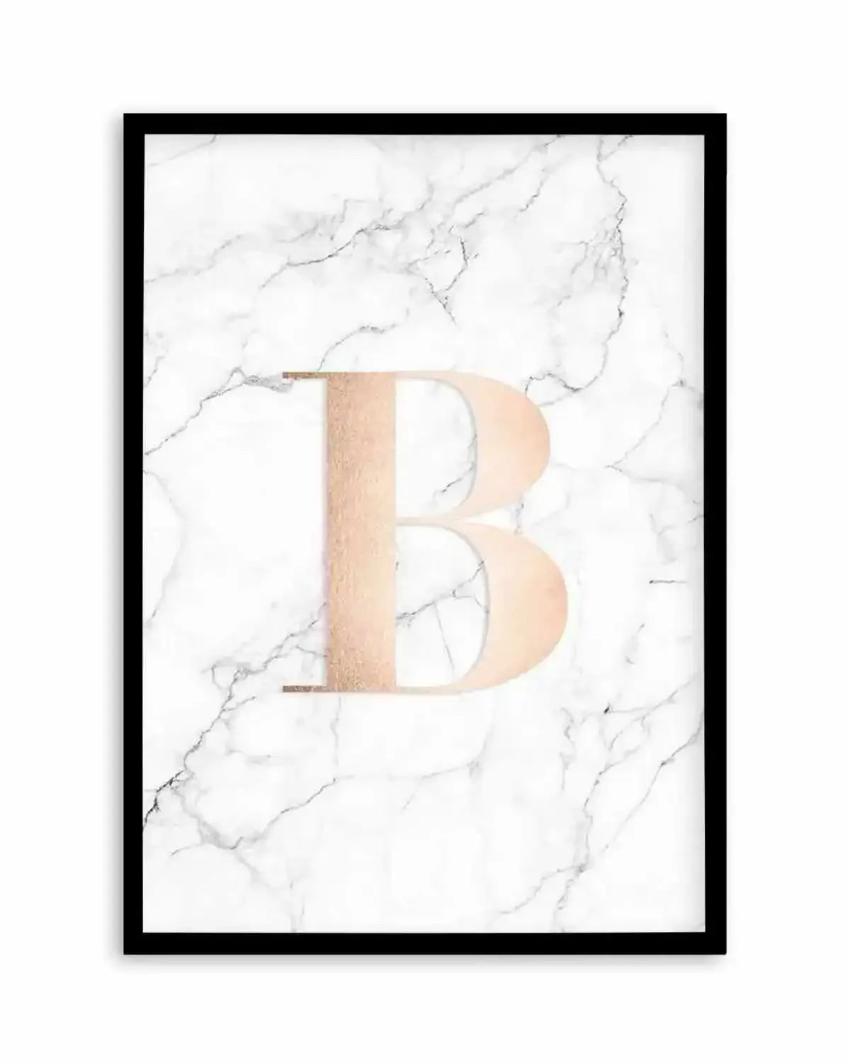 Rose Gold + Marble Custom Letter Art Print from Olive et Oriel where you can shop wallpaper and artworks online