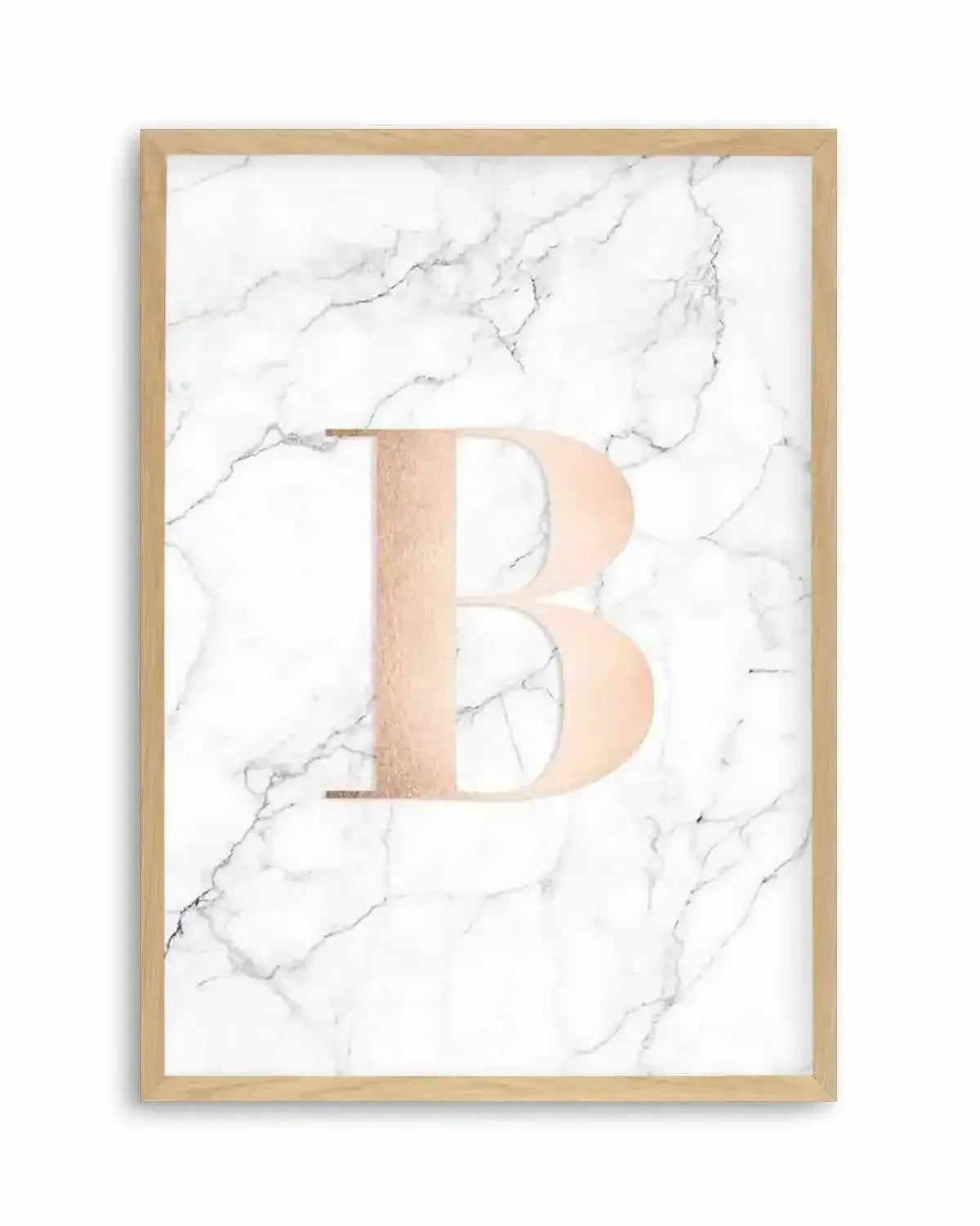 Rose Gold + Marble Custom Letter Art Print from Olive et Oriel where you can shop wallpaper and artworks online