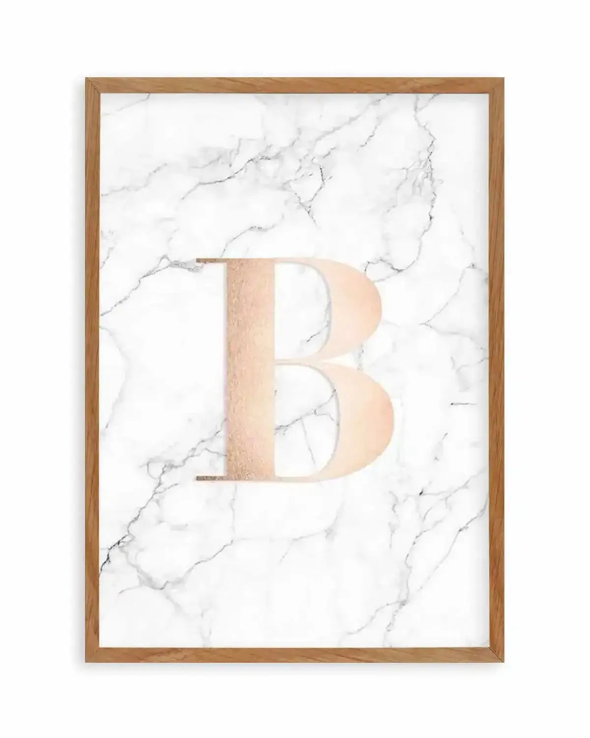 Rose Gold + Marble Custom Letter Art Print from Olive et Oriel where you can shop wallpaper and artworks online