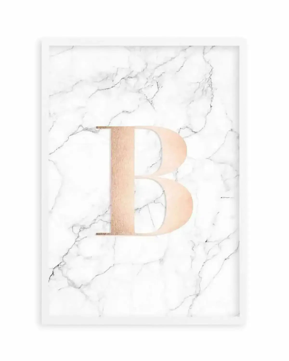 Rose Gold + Marble Custom Letter Art Print from Olive et Oriel where you can shop wallpaper and artworks online