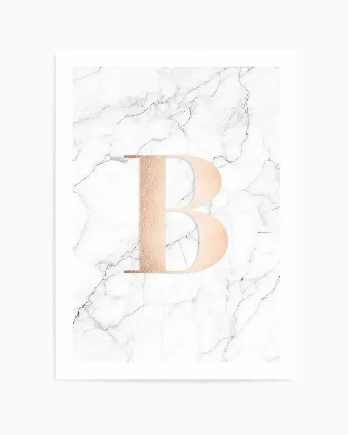 Rose Gold + Marble Custom Letter Art Print from Olive et Oriel where you can shop wallpaper and artworks online