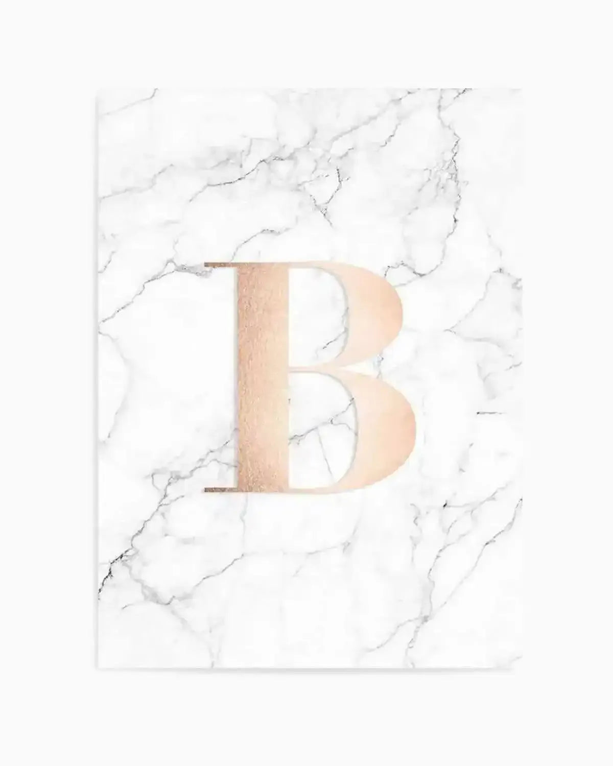 Rose Gold + Marble Custom Letter Art Print from Olive et Oriel where you can shop wallpaper and artworks online