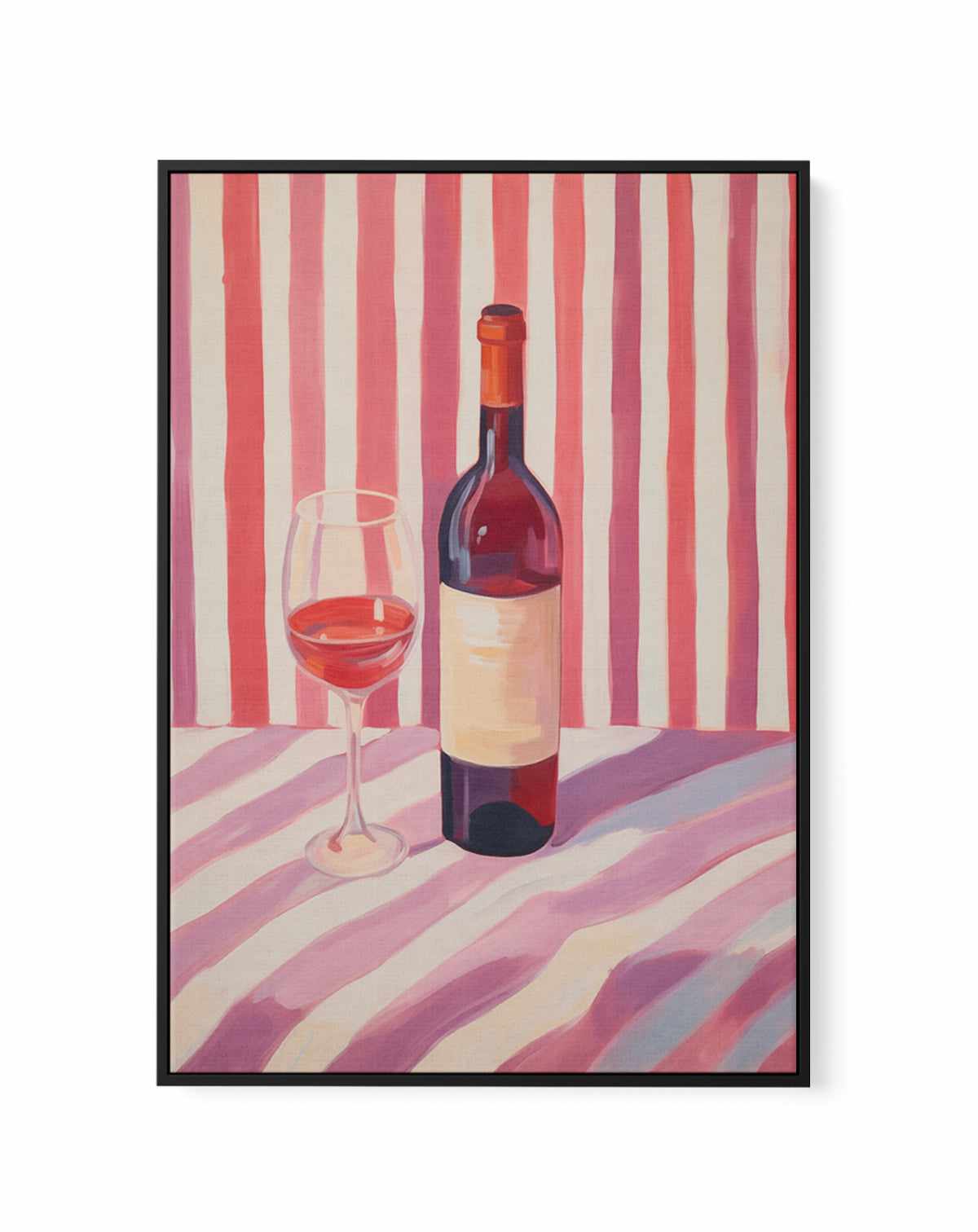 Rosé Reverie | Framed Canvas Art Print