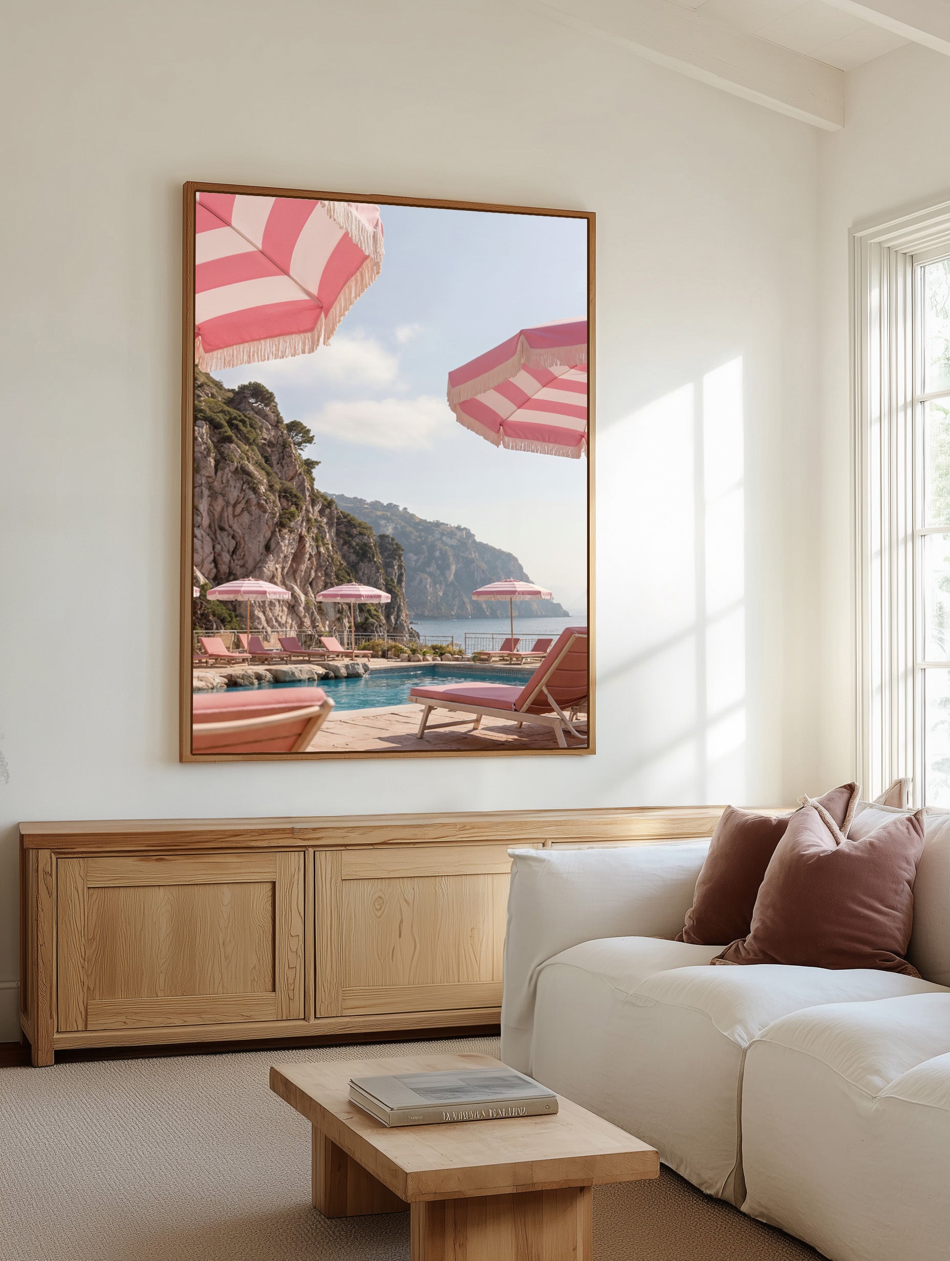 Rose Riviera I | Framed Canvas Art Print