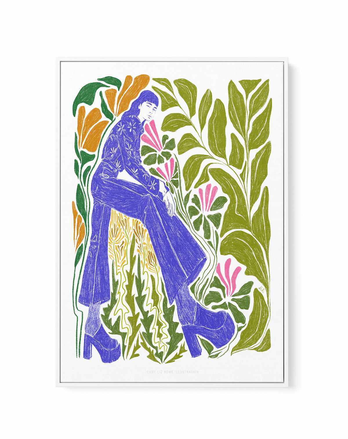 Rosealie by Jenny Liz Rome | Framed Canvas Art Print