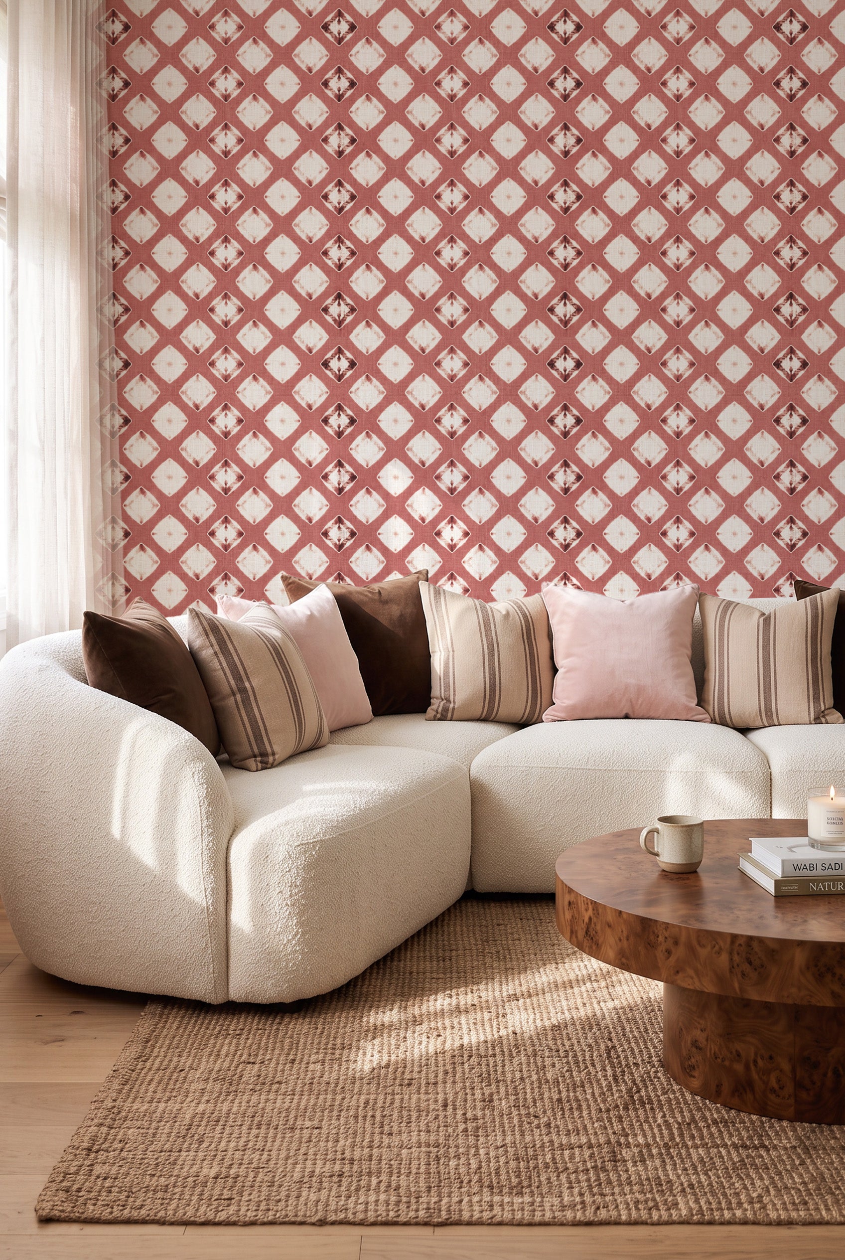 Rosewood Diamond Wallpaper