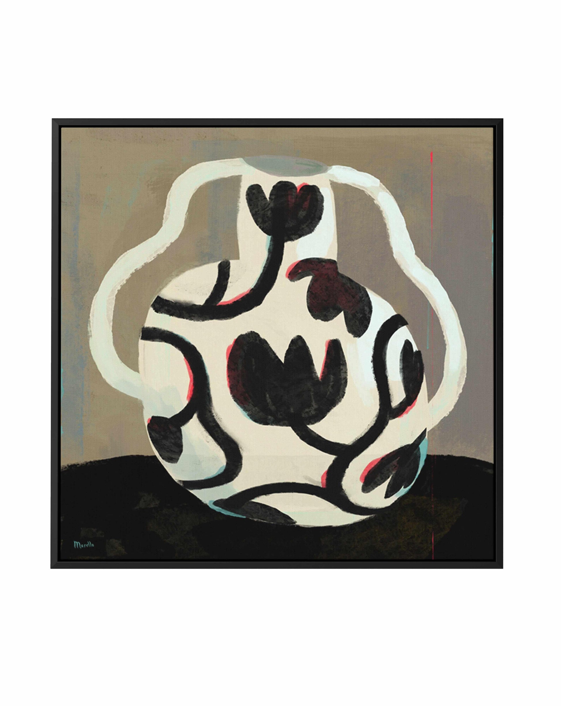 Round Vase by Marco Marella | Framed Canvas Art Print from Olive et Oriel where you can shop wallpaper and artworks online