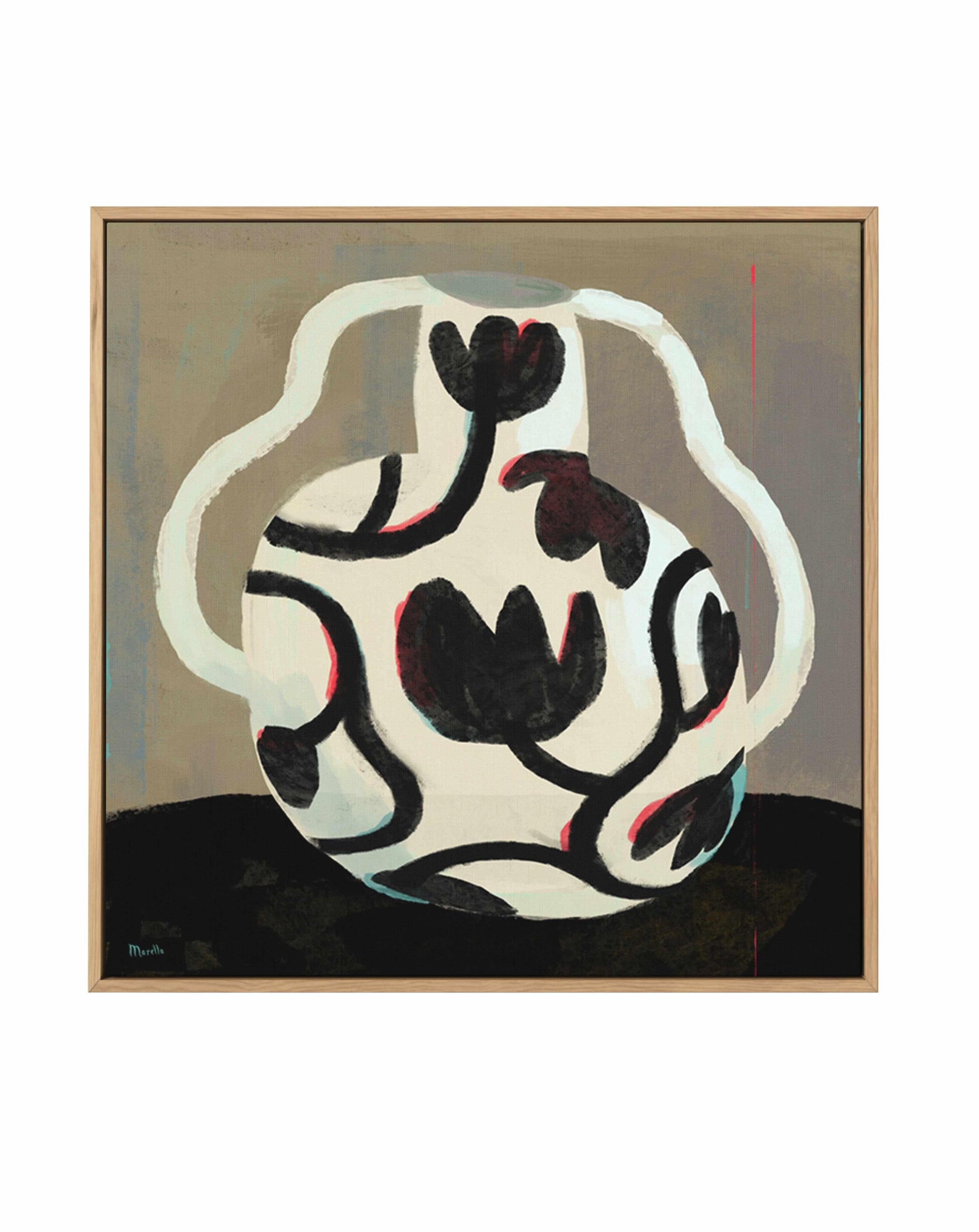 Round Vase by Marco Marella | Framed Canvas Art Print from Olive et Oriel where you can shop wallpaper and artworks online