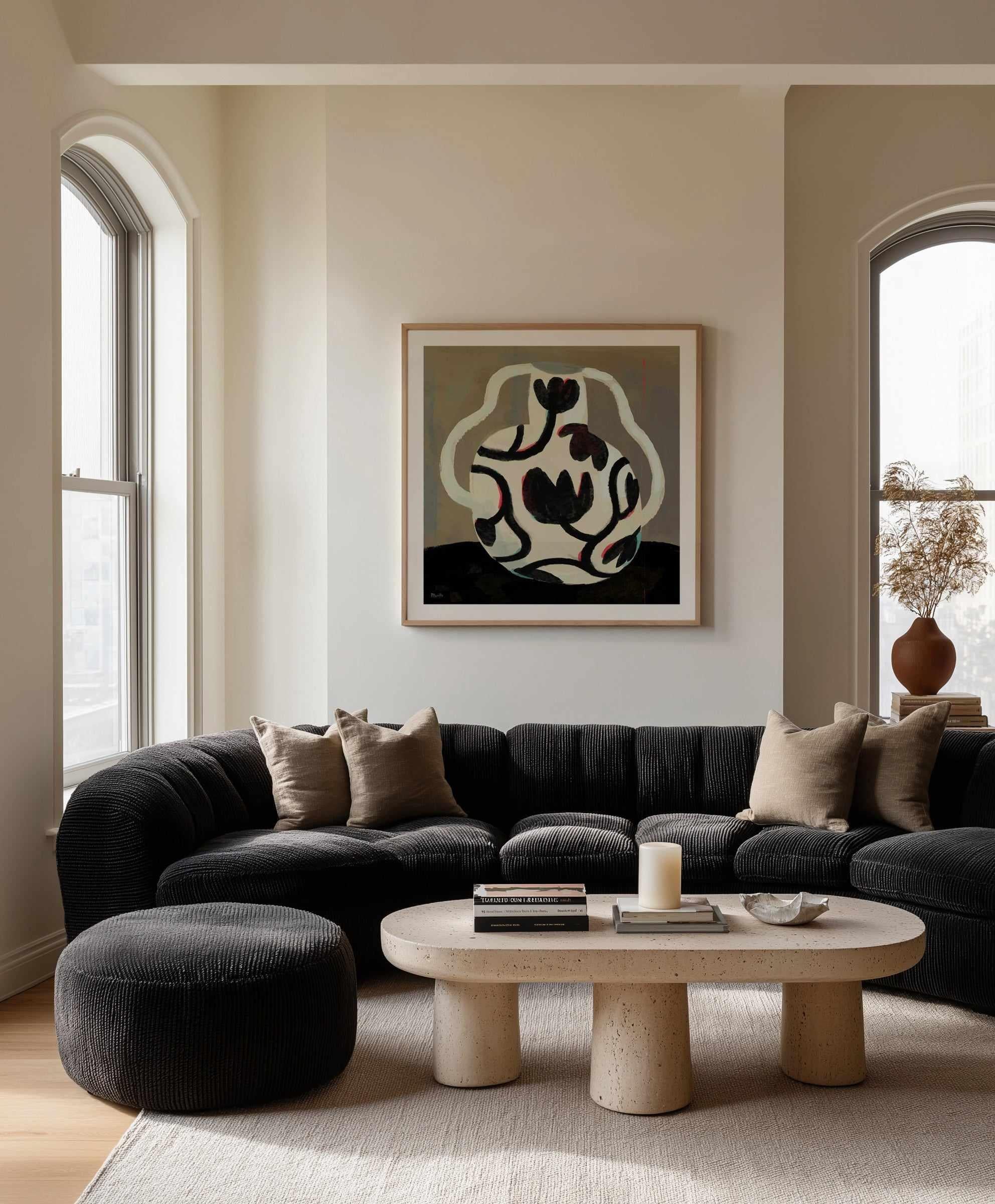 Round Vase by Marco Marella | Art Print from Olive et Oriel where you can shop wallpaper and artworks online