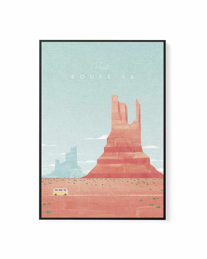 Route 66 by Henry Rivers | Framed Canvas Art Print