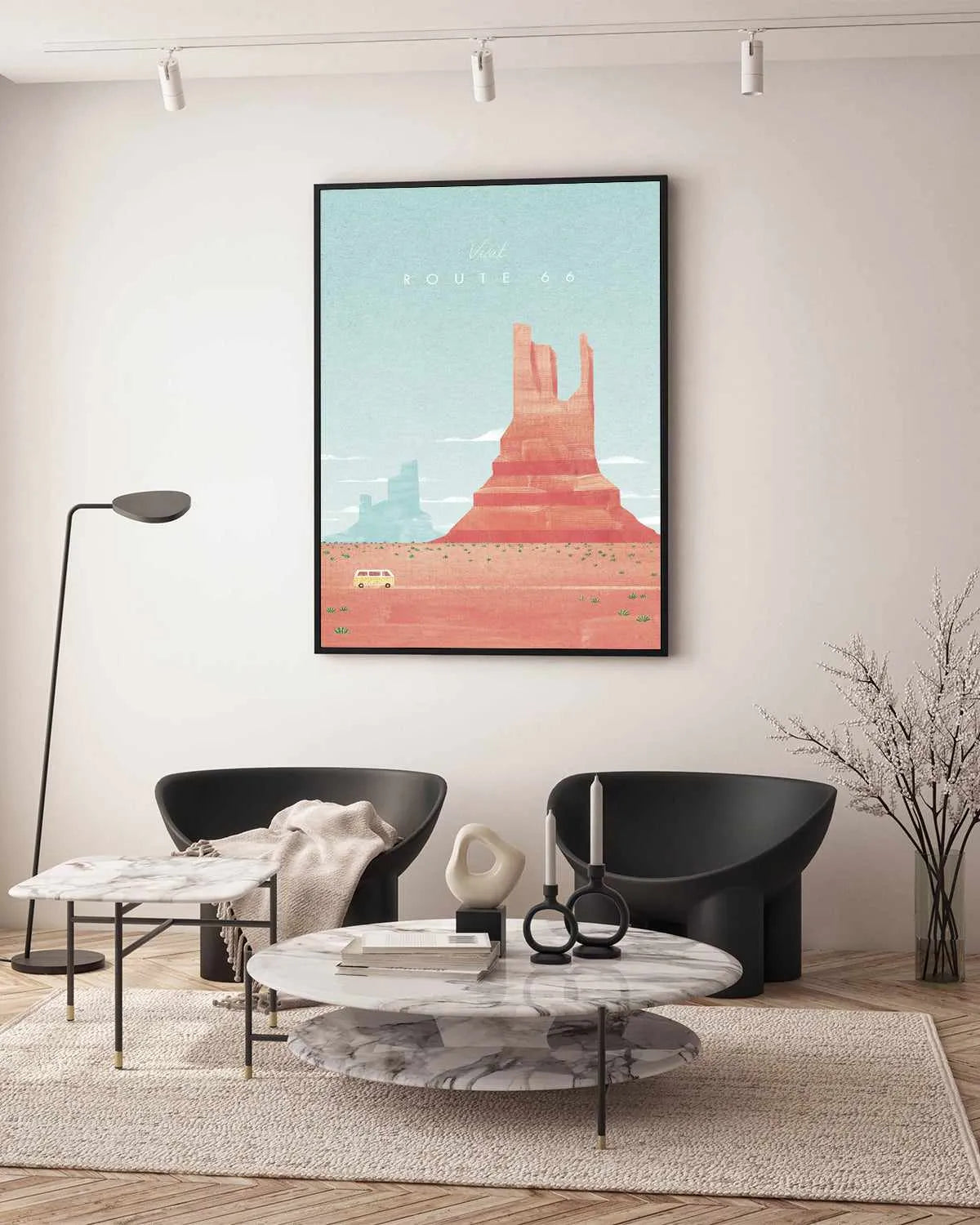 Route 66 by Henry Rivers | Framed Canvas Art Print from Olive et Oriel where you can shop wallpaper and artworks online