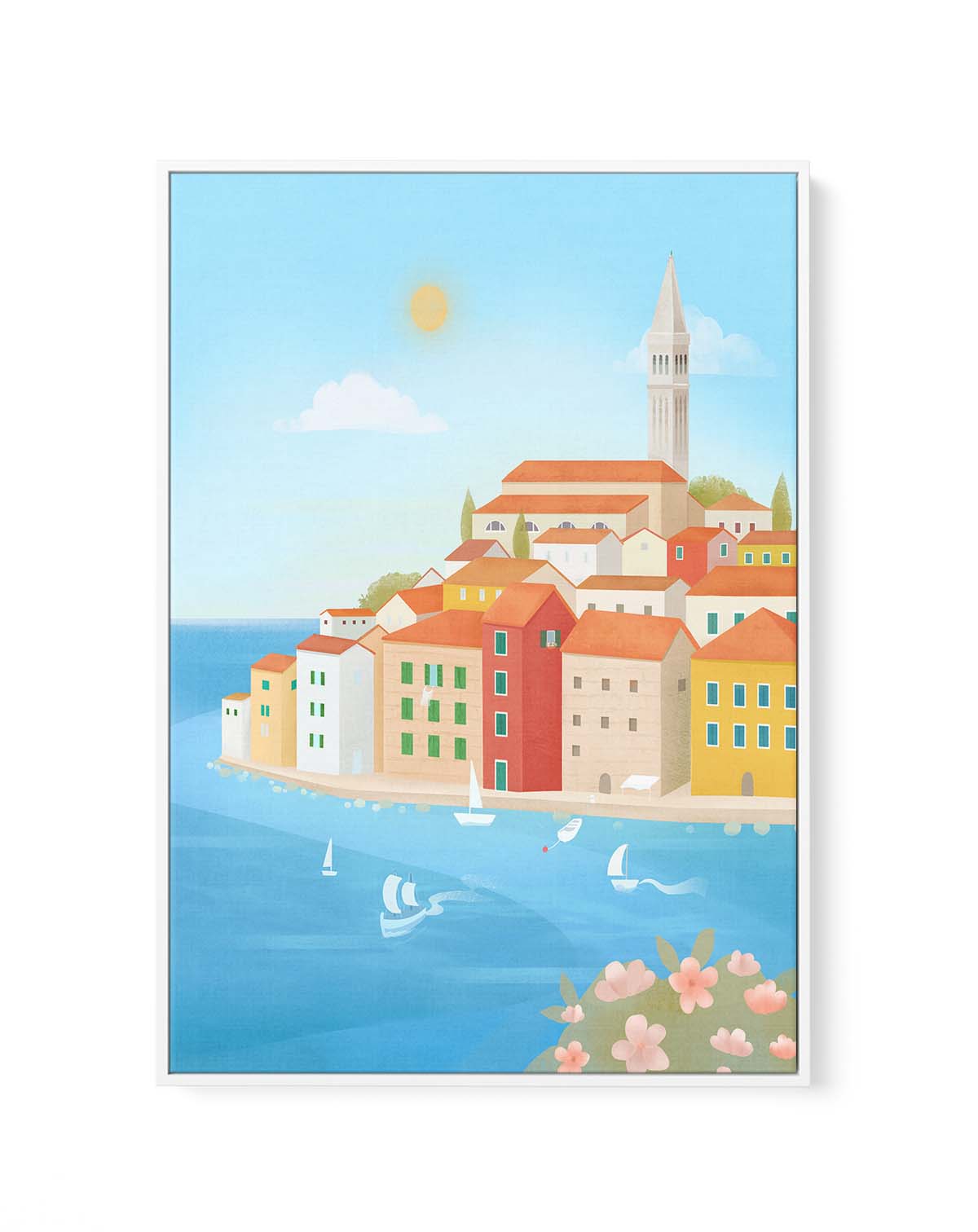 Rovinj Croatia By Petra Lizde | Framed Canvas Art Print