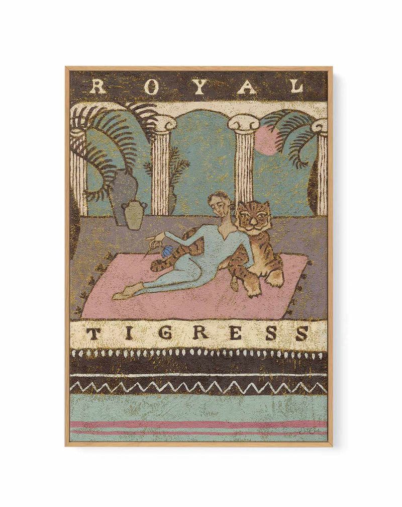Royal Tigress by Julie Celina | Framed Canvas Art Print