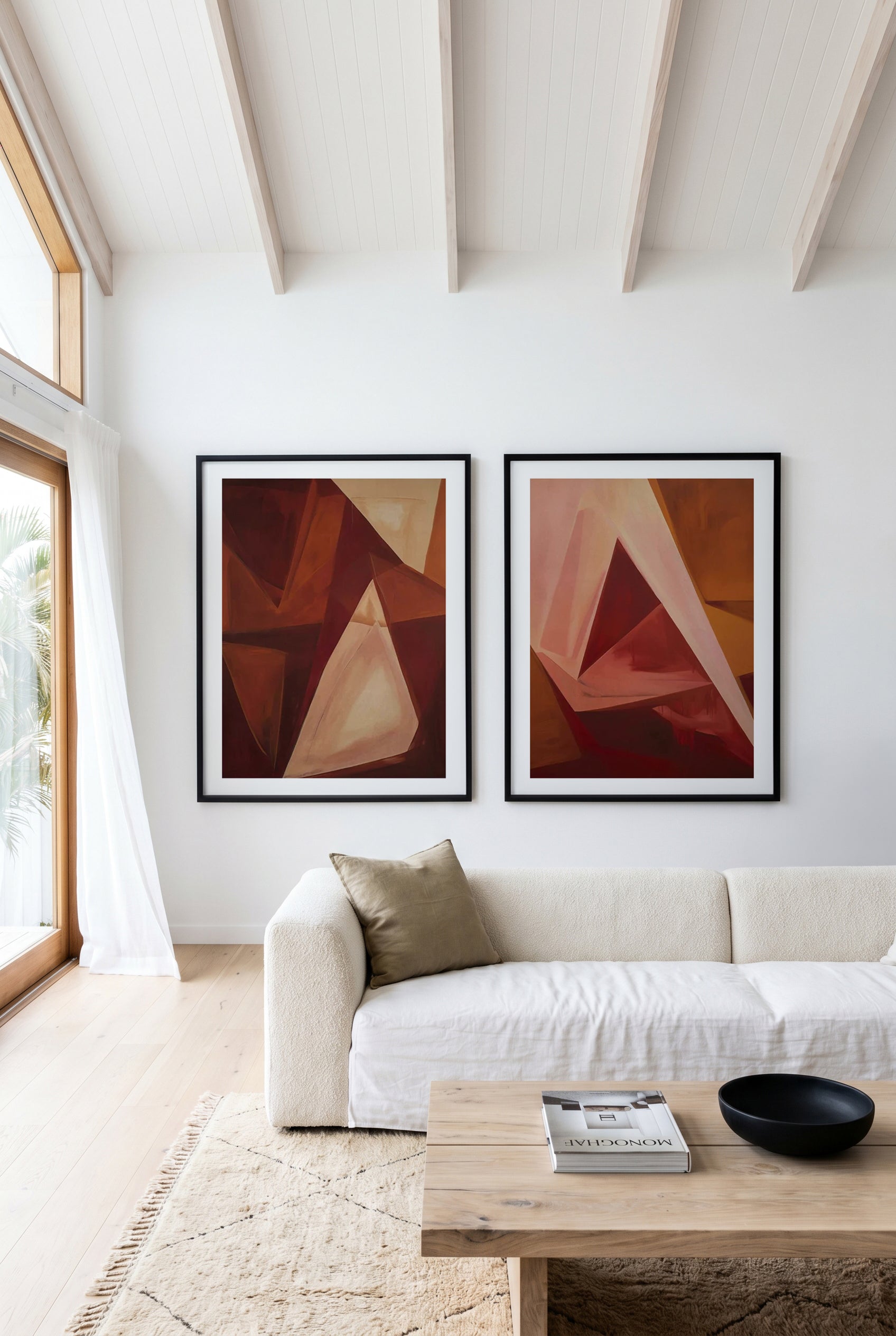 Rubra I & II Art Print Set of 2 | Matching Wall Art