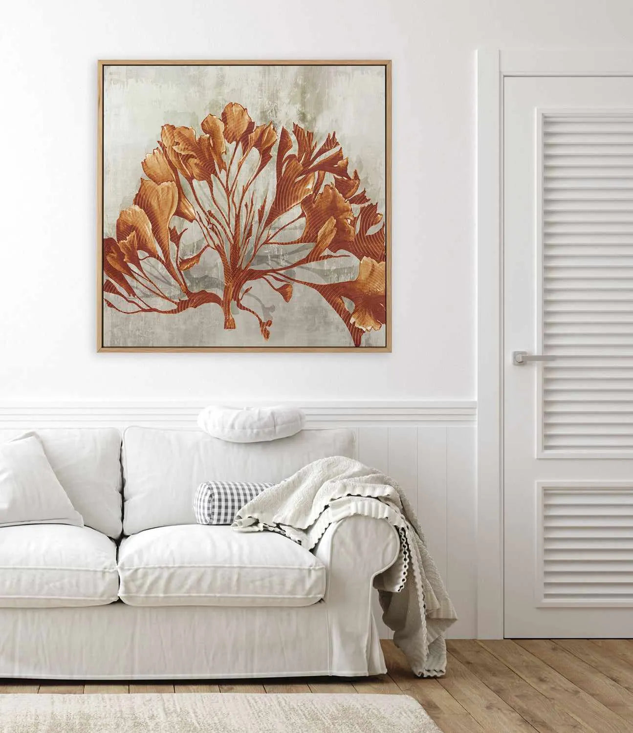 Rustic Coral II | Framed Canvas Art Print from Olive et Oriel where you can shop wallpaper and artworks online