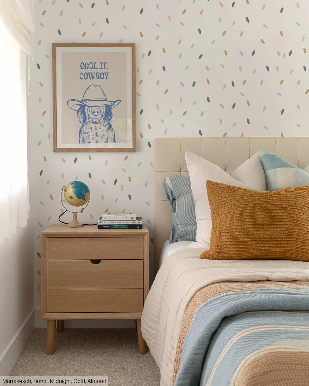 Super Fun Dots Decal Set | Custom Colours from Olive et Oriel where you can shop wallpaper and artworks online