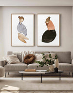 SITTING WOMAN Xlll By Jorgen Hansson | Framed Canvas Art Print