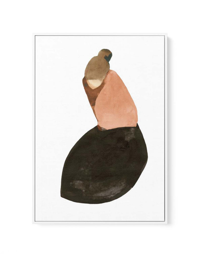 SITTING WOMAN Xlll By Jorgen Hansson | Framed Canvas Art Print