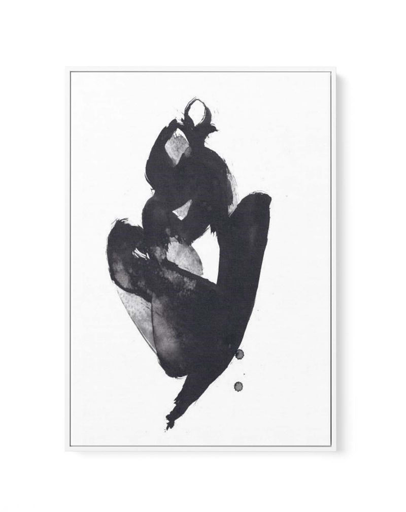 SITTING WOMAN lll By Jorgen Hansson | Framed Canvas Art Print