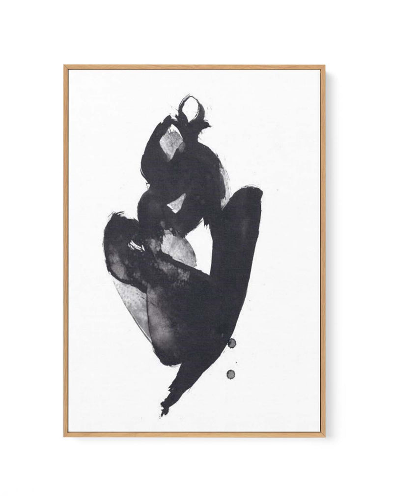 SITTING WOMAN lll By Jorgen Hansson | Framed Canvas Art Print