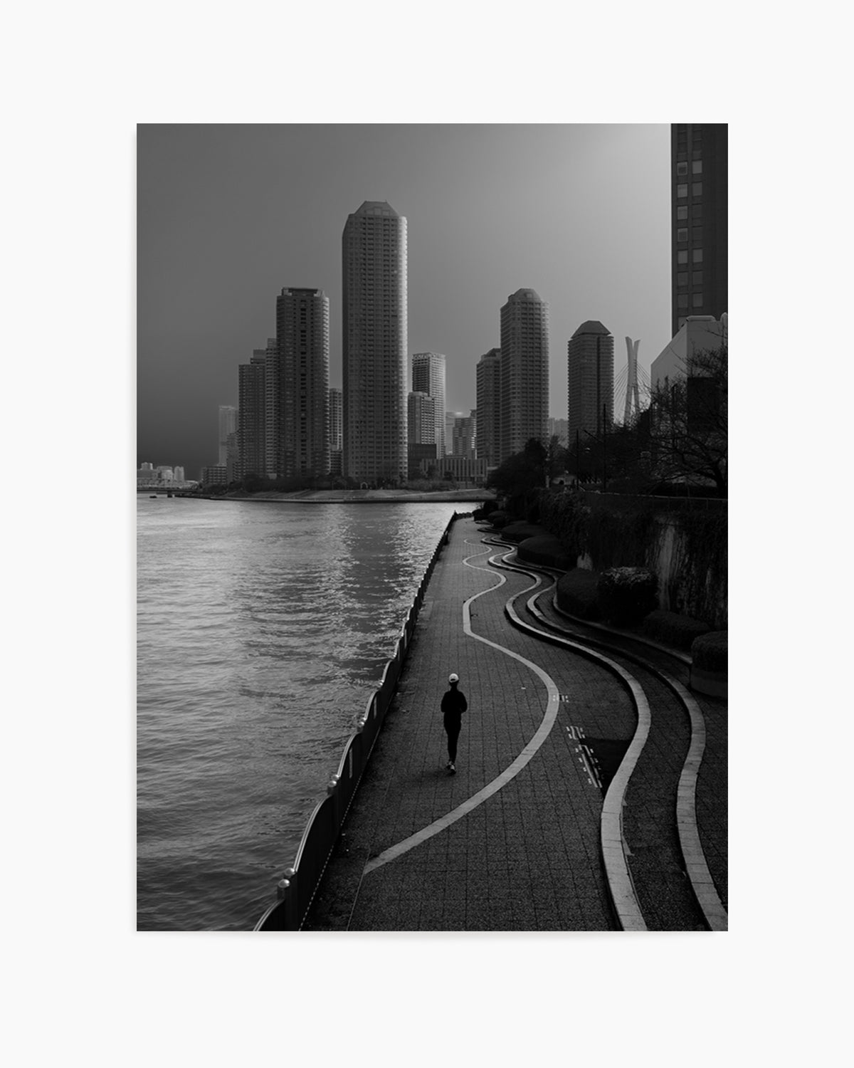 Solitary Riverside Runner by Yasuhiro Takachi | Art Print