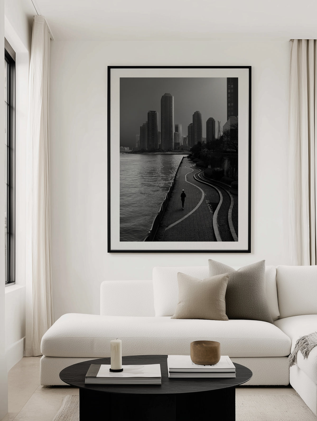 Solitary Riverside Runner by Yasuhiro Takachi | Art Print