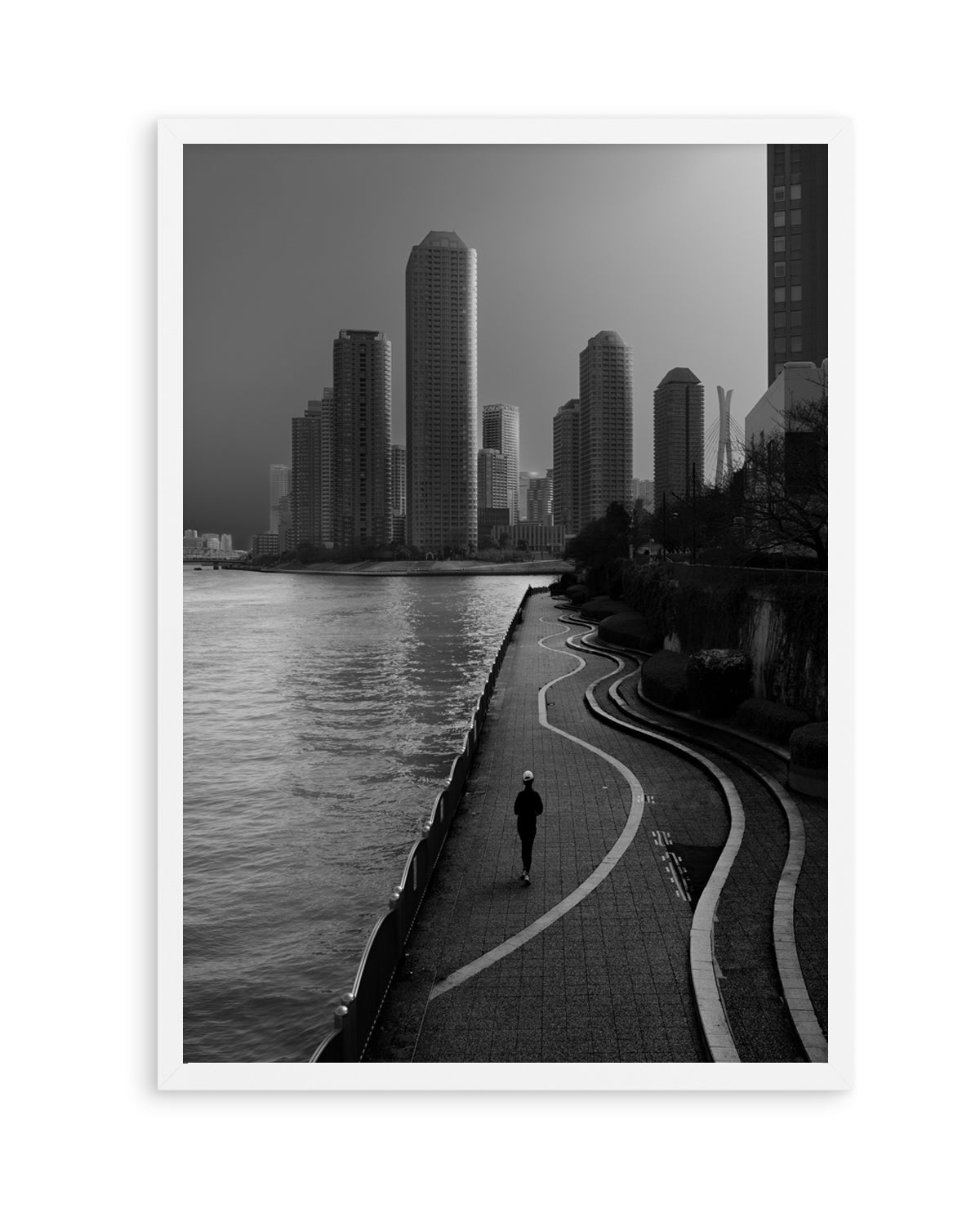 Solitary Riverside Runner by Yasuhiro Takachi | Art Print