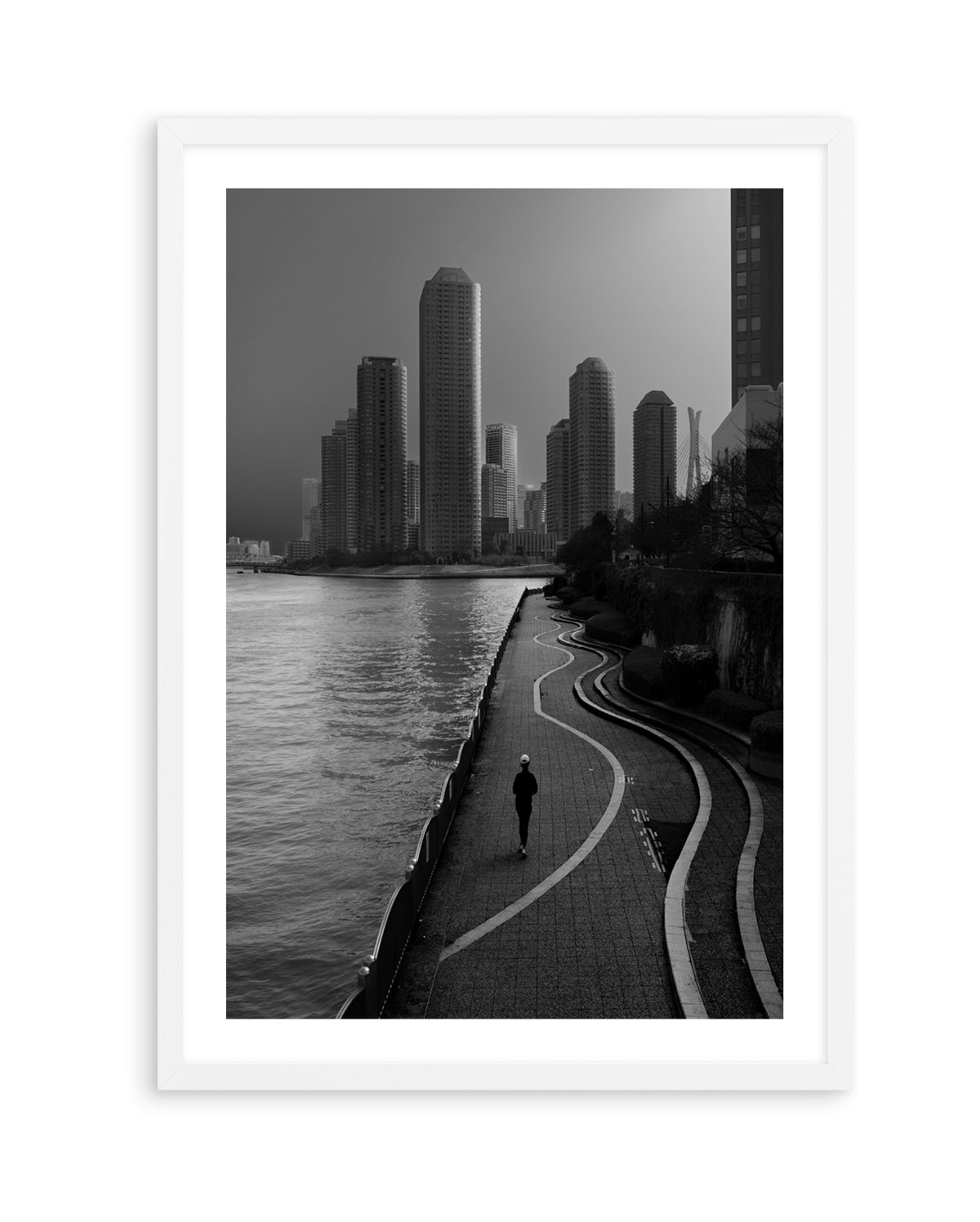 Solitary Riverside Runner by Yasuhiro Takachi | Art Print