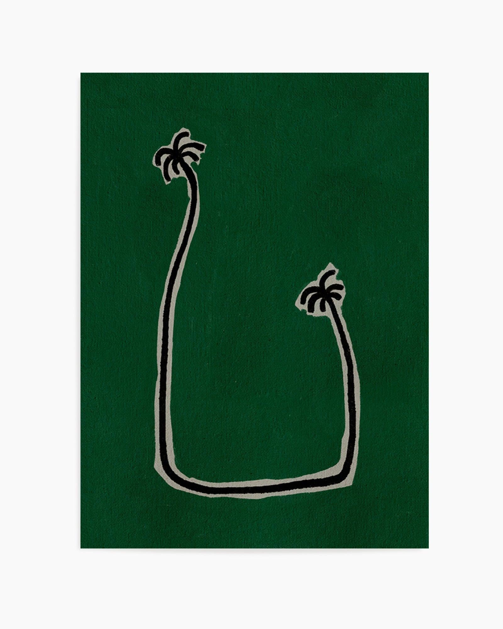 Soul Bound - Green by Shatha Al Dafai | Art Print from Olive et Oriel where you can shop wallpaper and artworks online