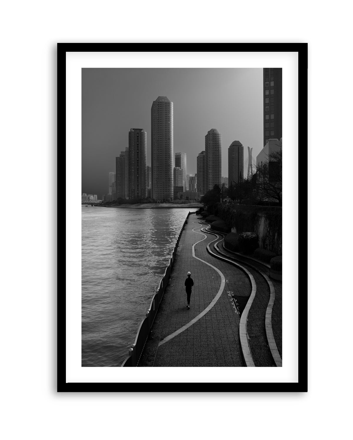 Solitary Riverside Runner by Yasuhiro Takachi | Art Print