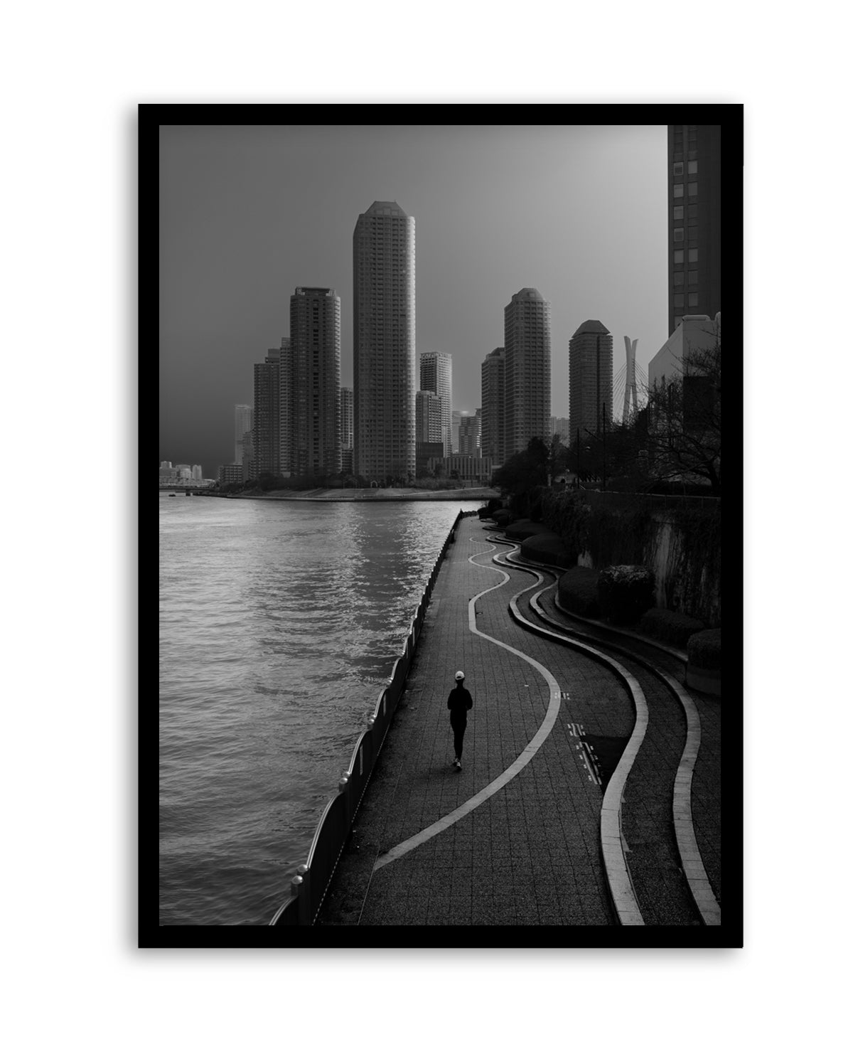 Solitary Riverside Runner by Yasuhiro Takachi | Art Print