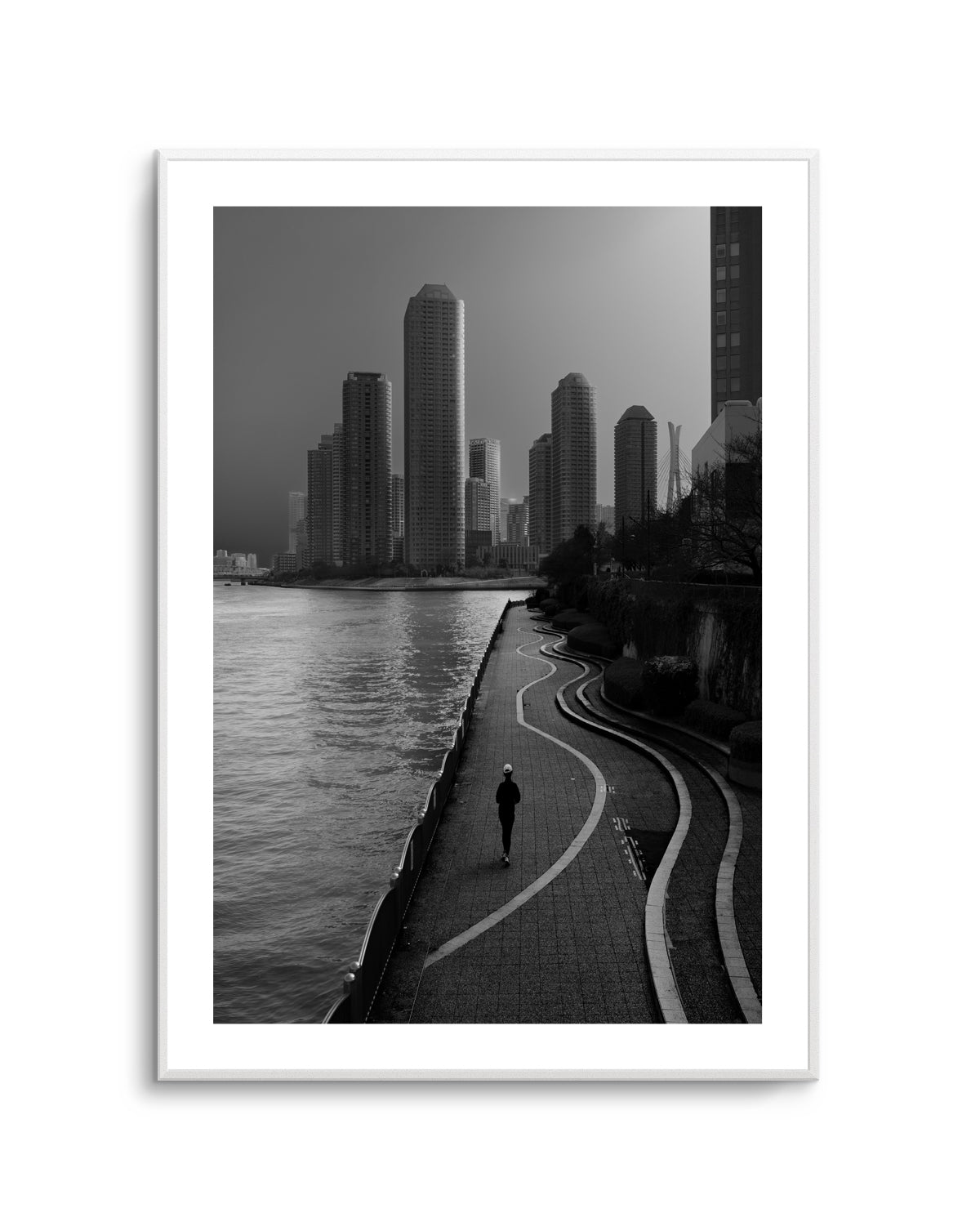 Solitary Riverside Runner by Yasuhiro Takachi | Art Print