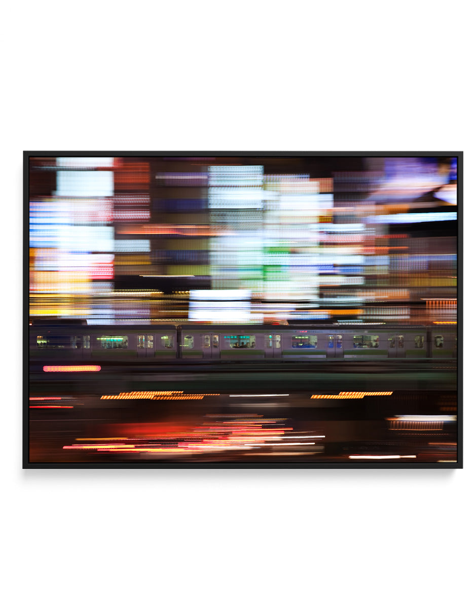 Speeding City Lights by Shigehiro Ono | Framed Canvas Art Print