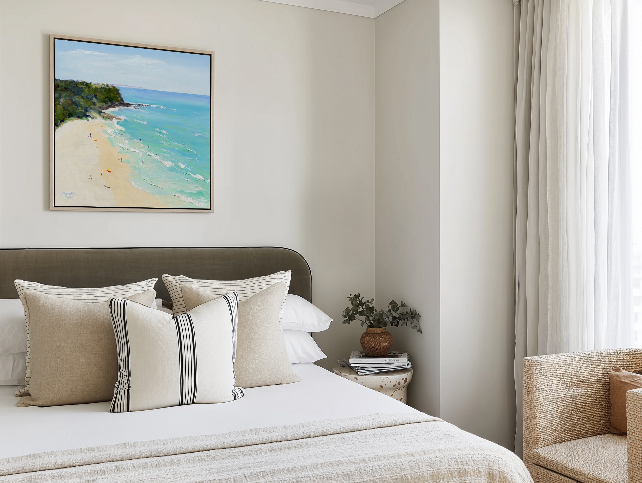 Spring Between The Flags by Meredith Howse | Framed Canvas Art Print