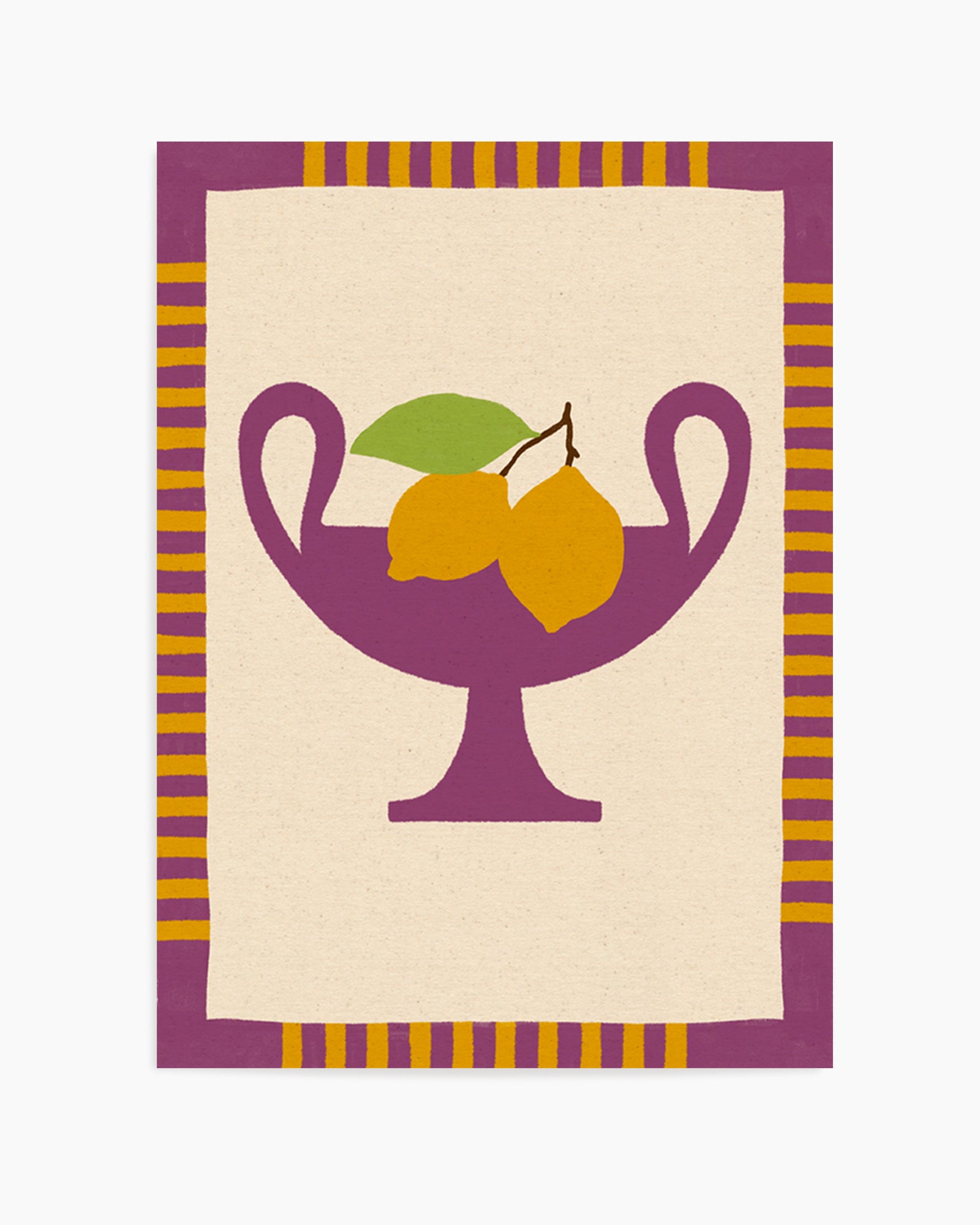 Still Life With Vase And Lemons II Color Edition by Shatha Al Dafai | Art Print