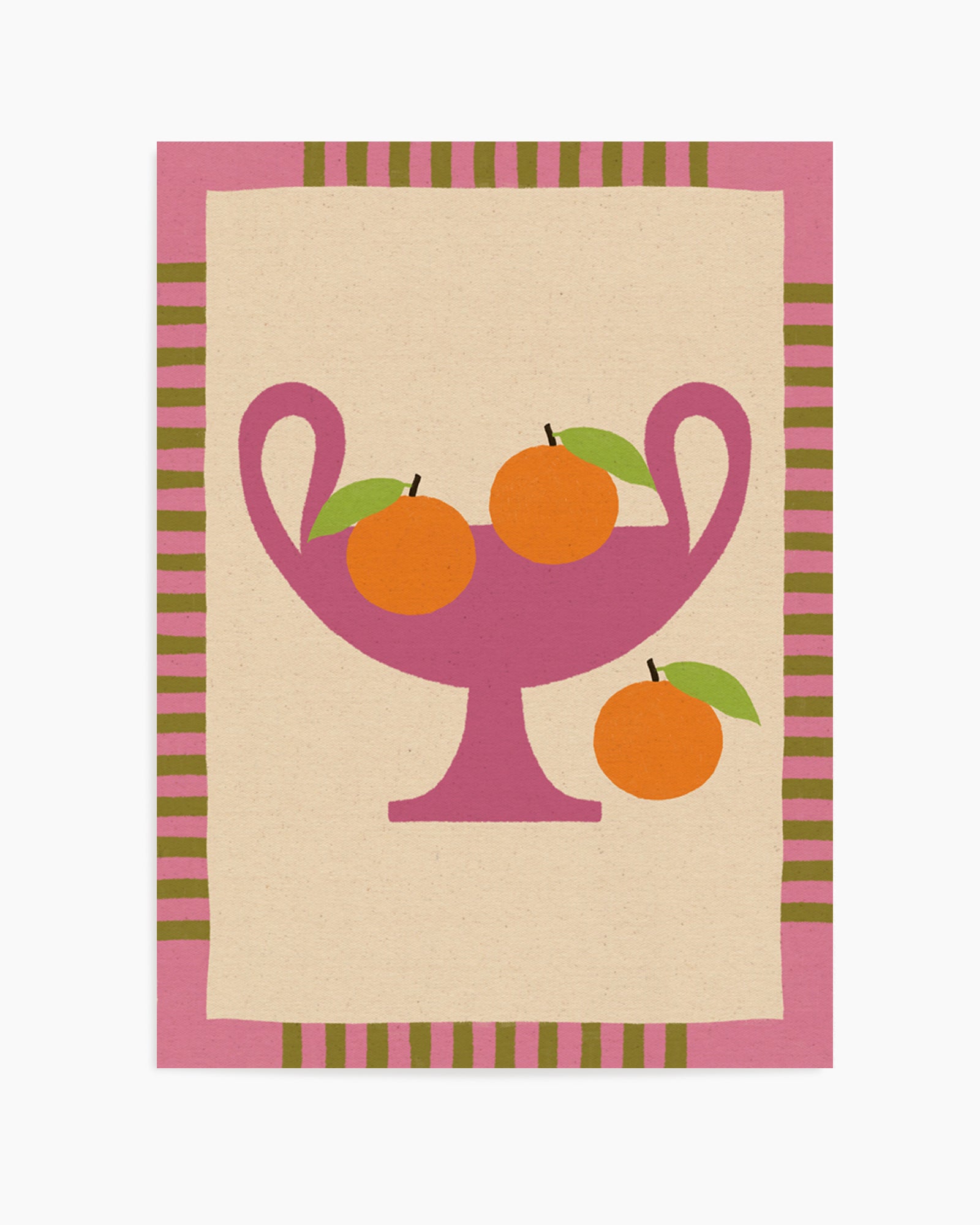 Still Life With Vase And Oranges I Color Edition by Shatha Al Dafai | Art Print